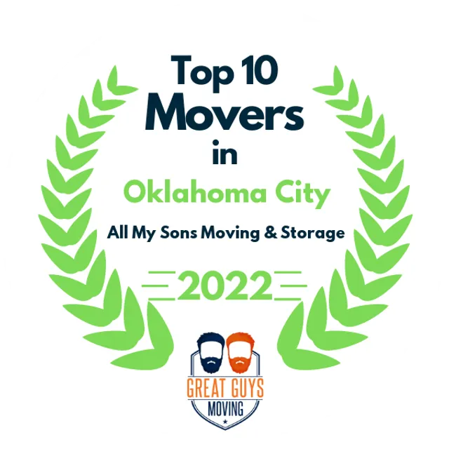 Top 10 Movers in Oklahoma City, OK 2022 award