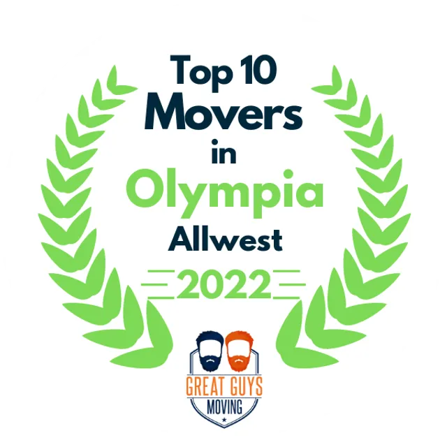 Top 10 Movers in Tacoma, WA 2022 award