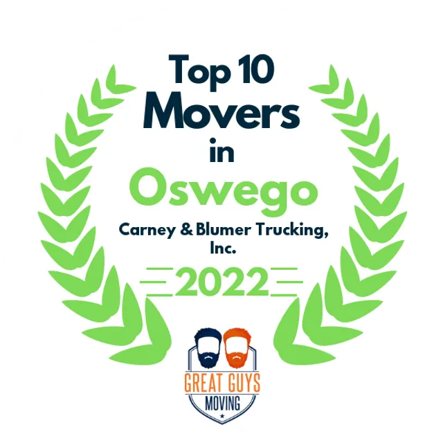 Top 10 Movers in Syracuse, NY 2022 award