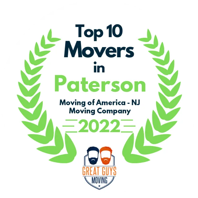 Top 10 Movers in Paterson, NJ 2022 award