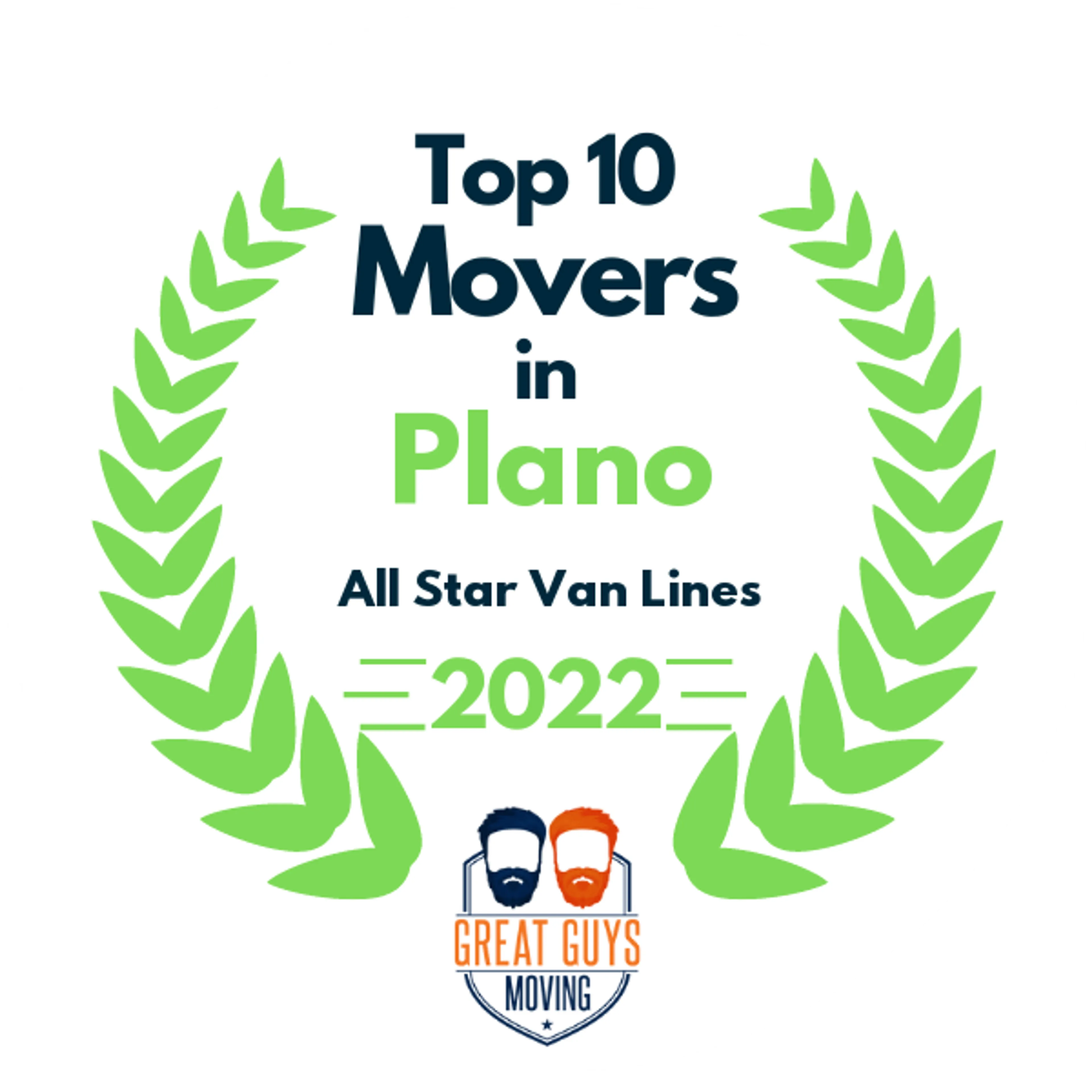 Top 10 Movers in Plano, TX 2022 award