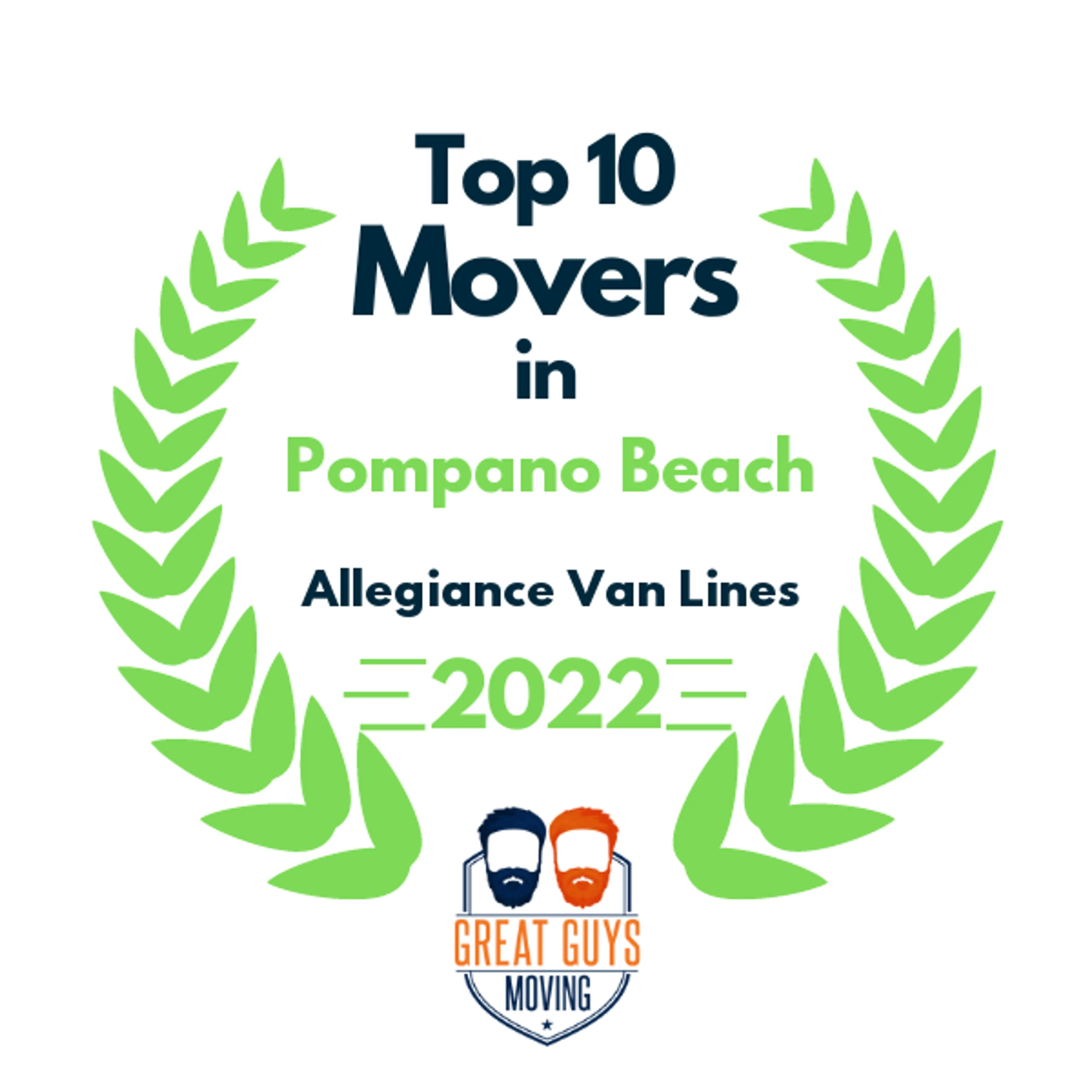 Top 10 Movers in Fort Lauderdale, FL 2022 award
