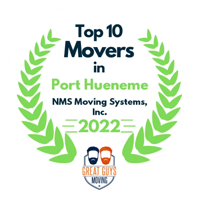 Top 10 Movers in Santa Clarita, CA 2022 award