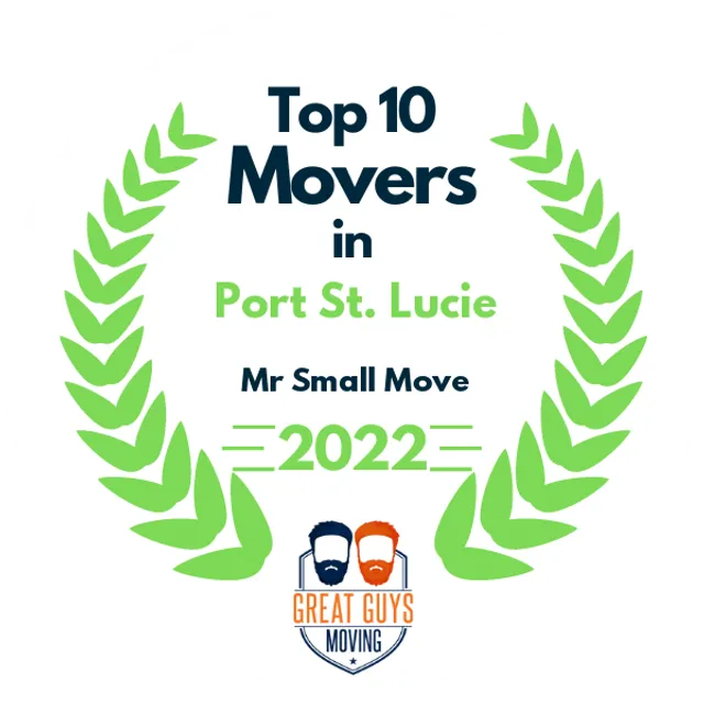 Top 10 Movers in Port St. Lucie, FL 2022 award