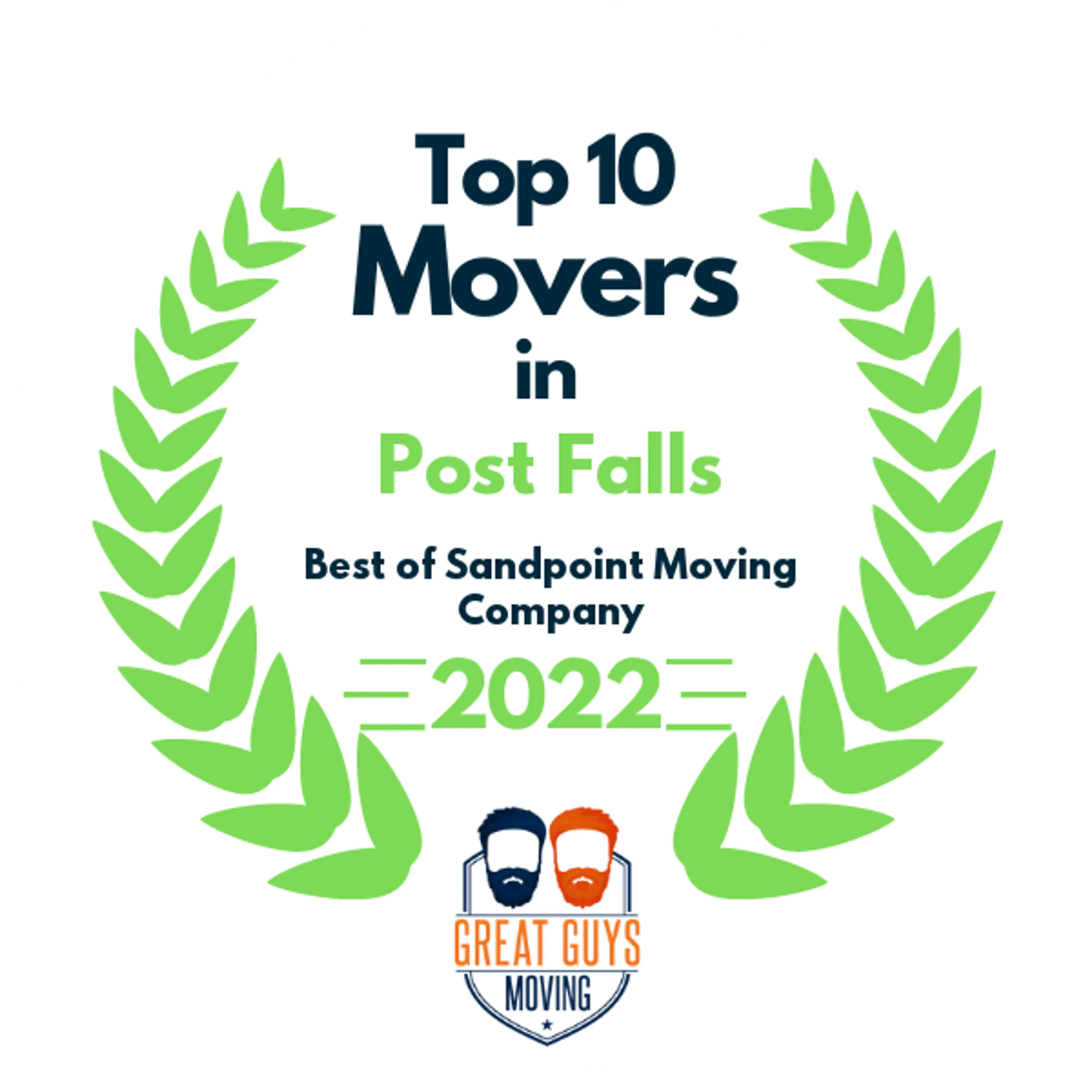 Top 10 Movers in Post Falls, ID 2022 award