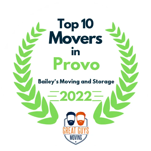 Top 10 Movers in Salt Lake City, UT 2022 award