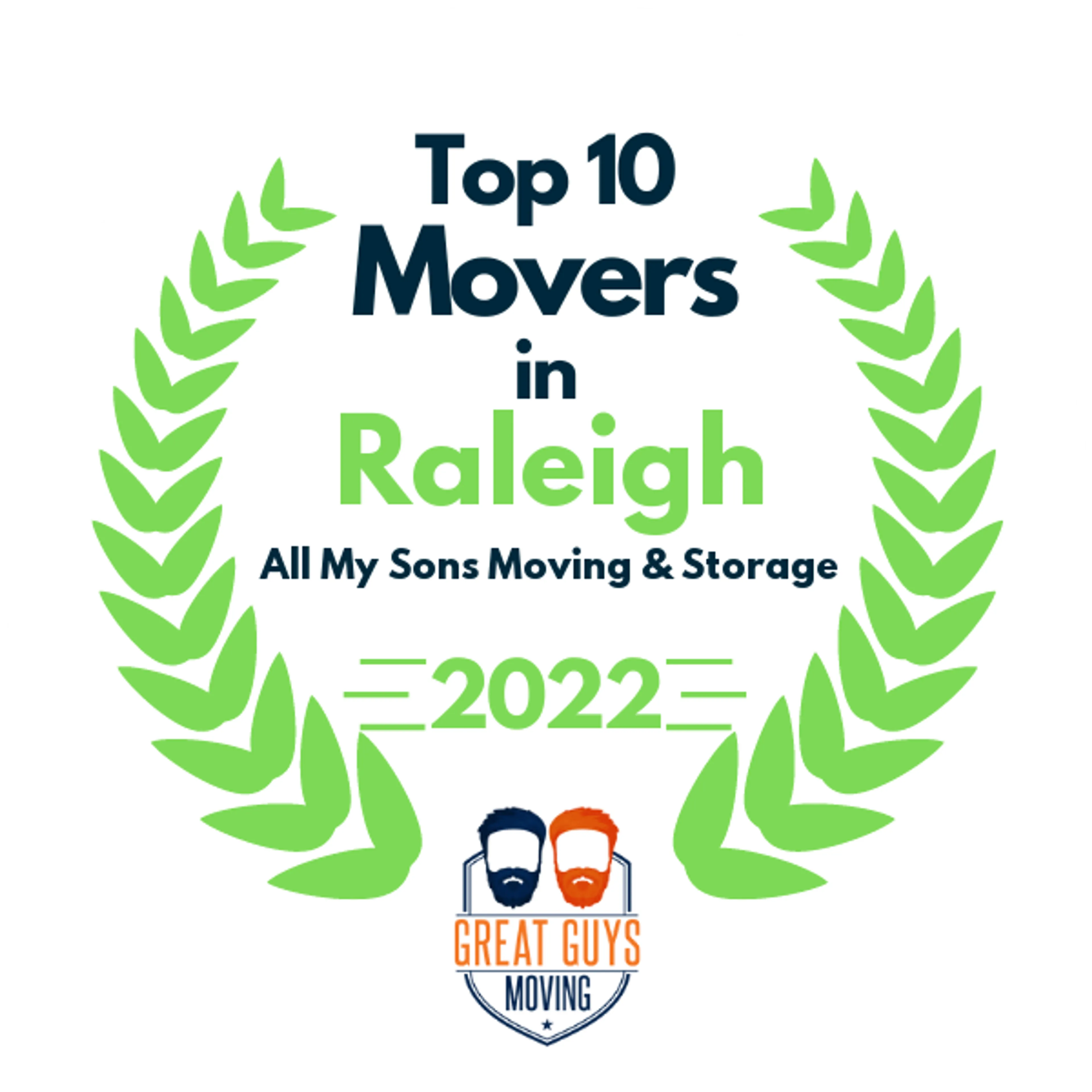 Top 10 Movers in Raleigh, NC 2022 award