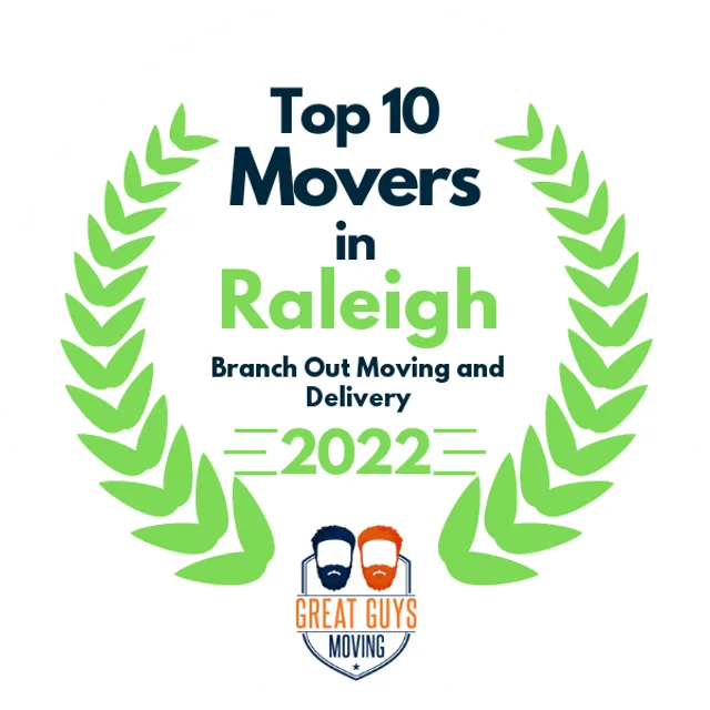 Top 10 Movers in Raleigh, NC 2022 award