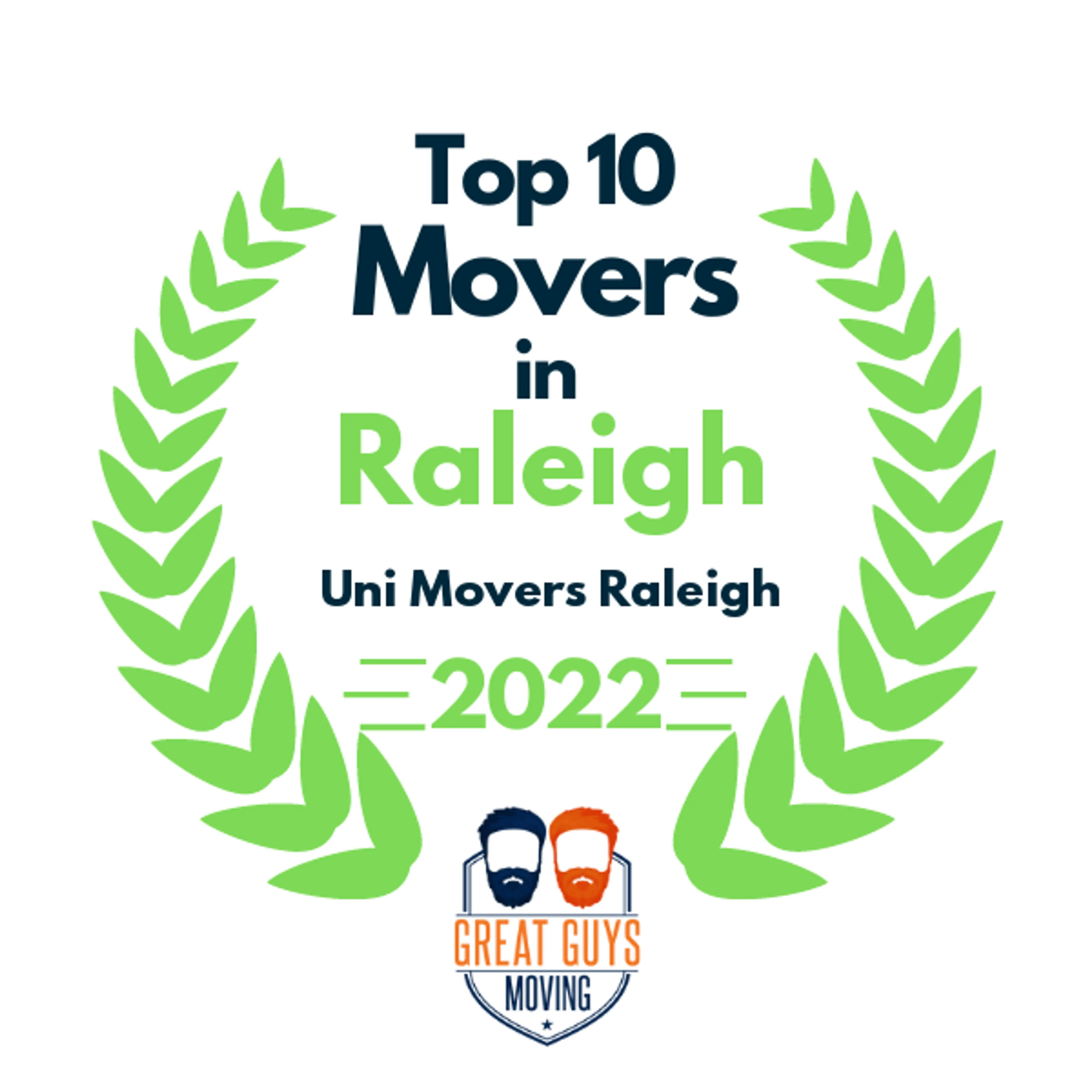 Top 10 Movers in Raleigh, NC 2022 award