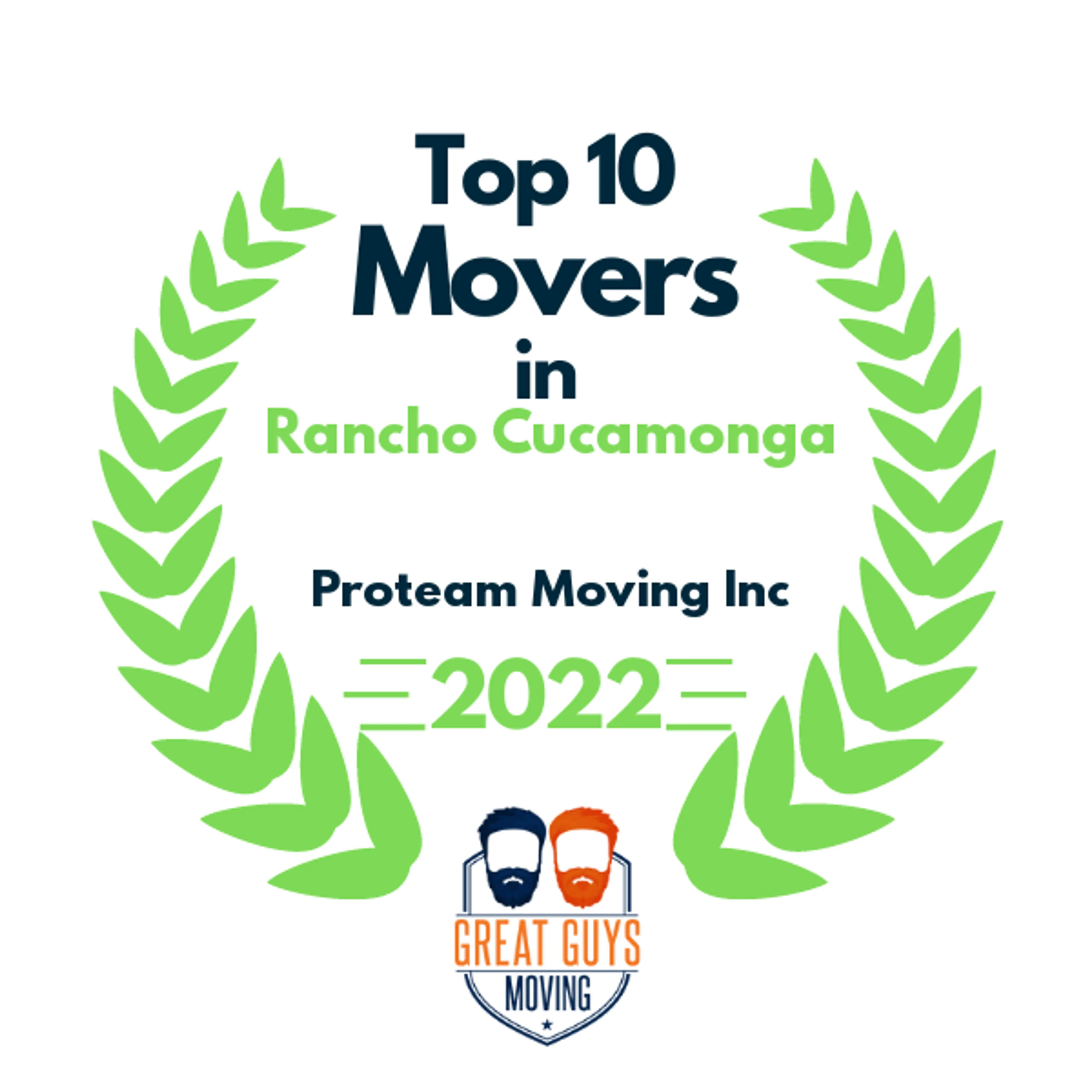 Top 10 Movers in San Bernardino, CA 2022 award