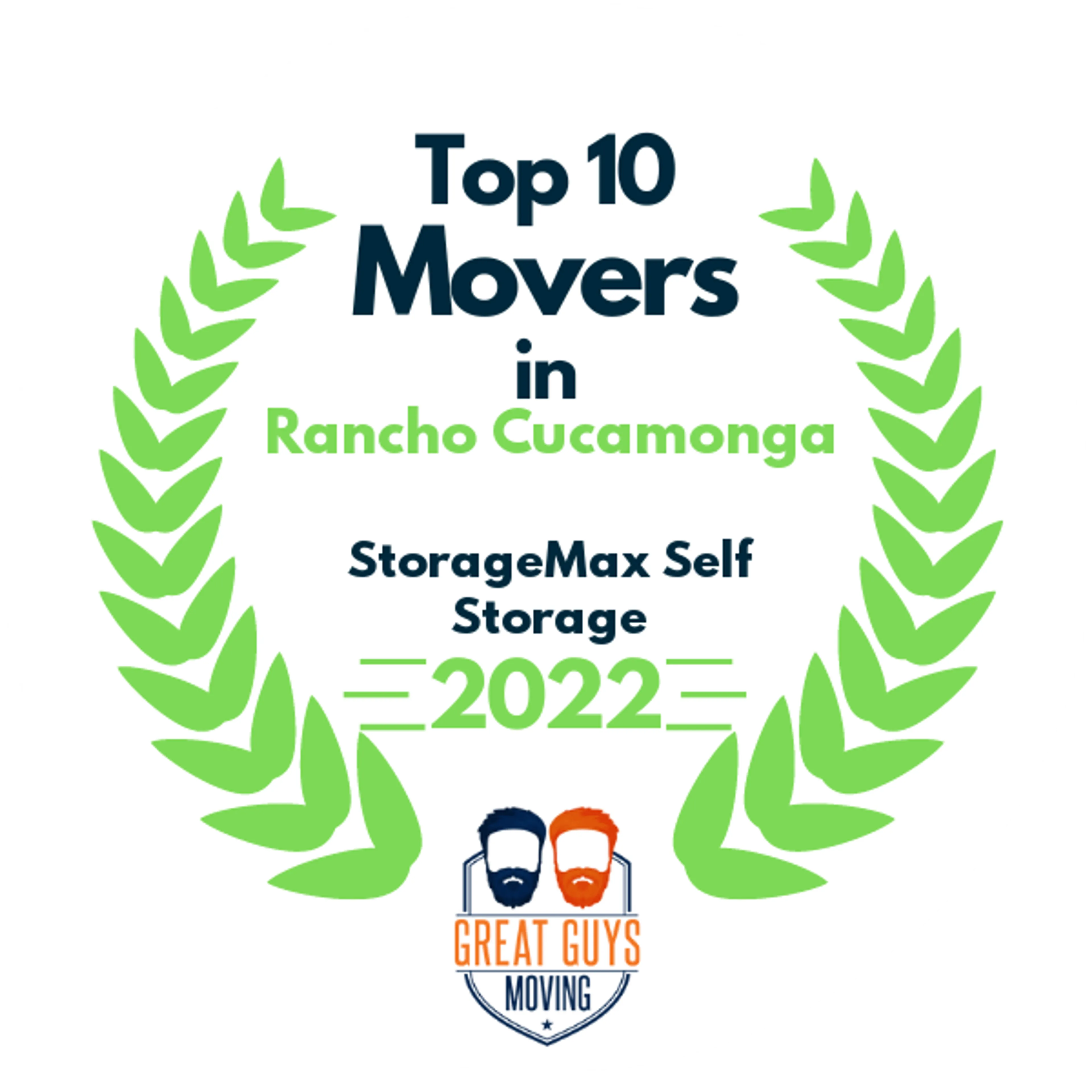 Top 10 Movers in Rancho Cucamonga, CA 2022 award