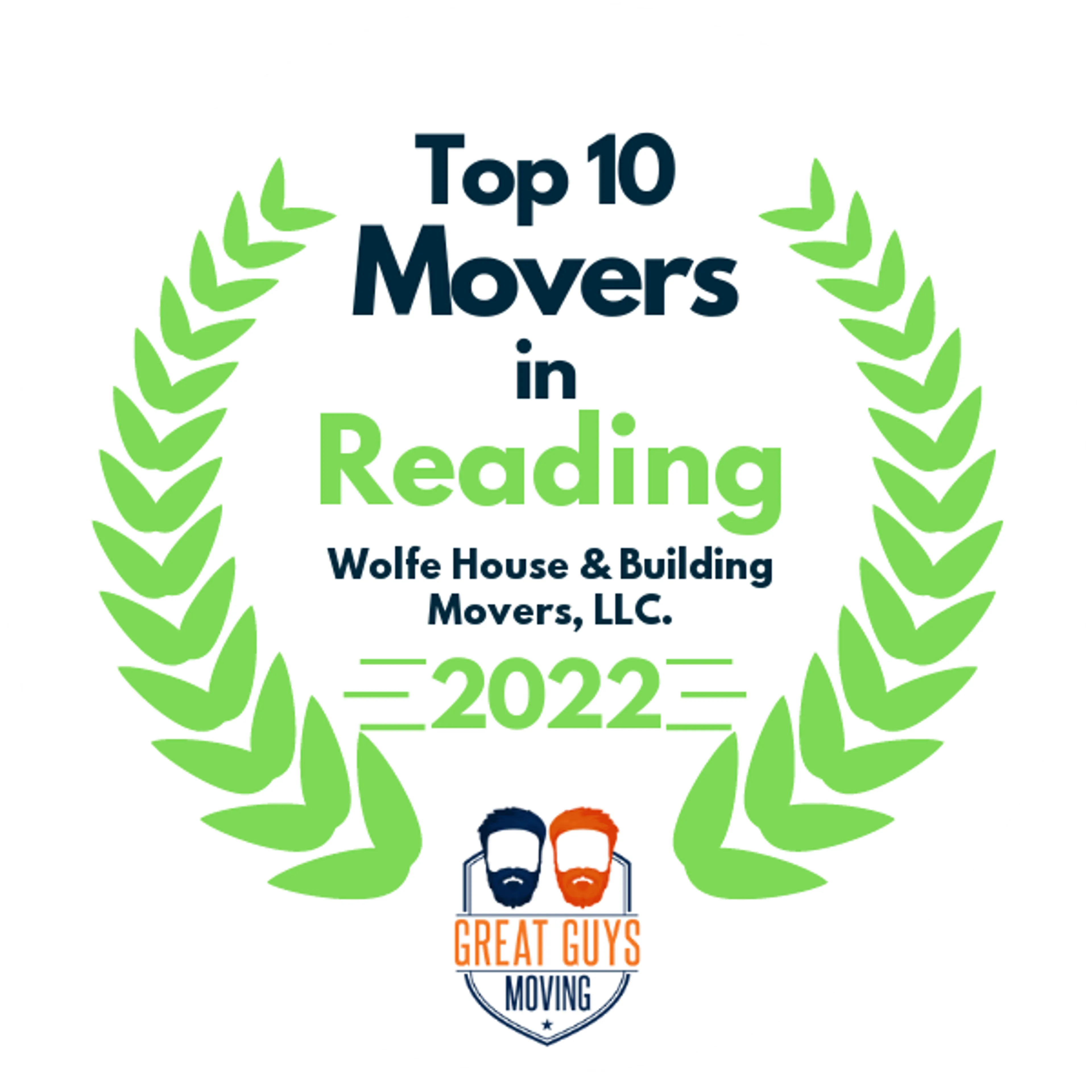 Top 10 Movers in Reading, PA 2022 award