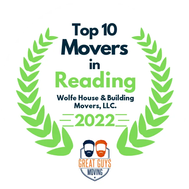 Top 10 Movers in Reading, PA 2022 award