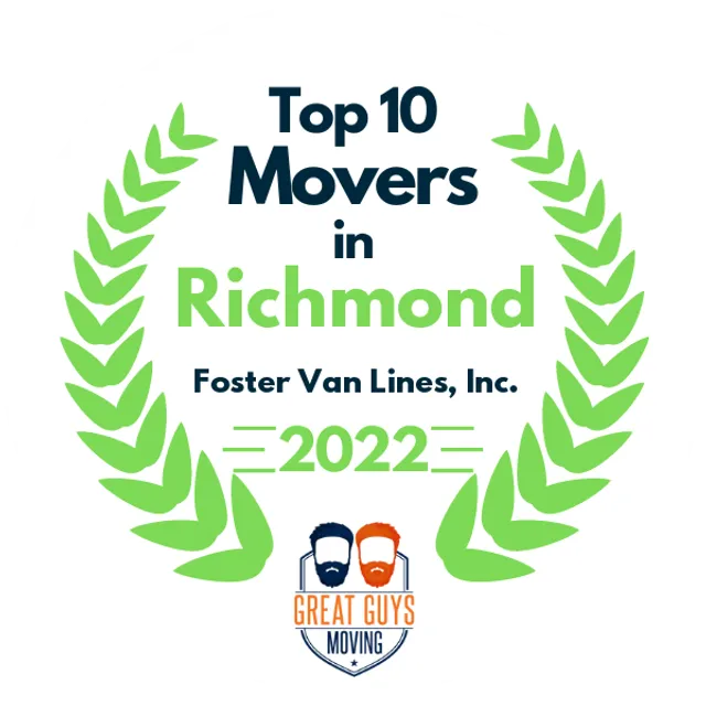 Top 10 Movers in Vallejo, CA 2022 award