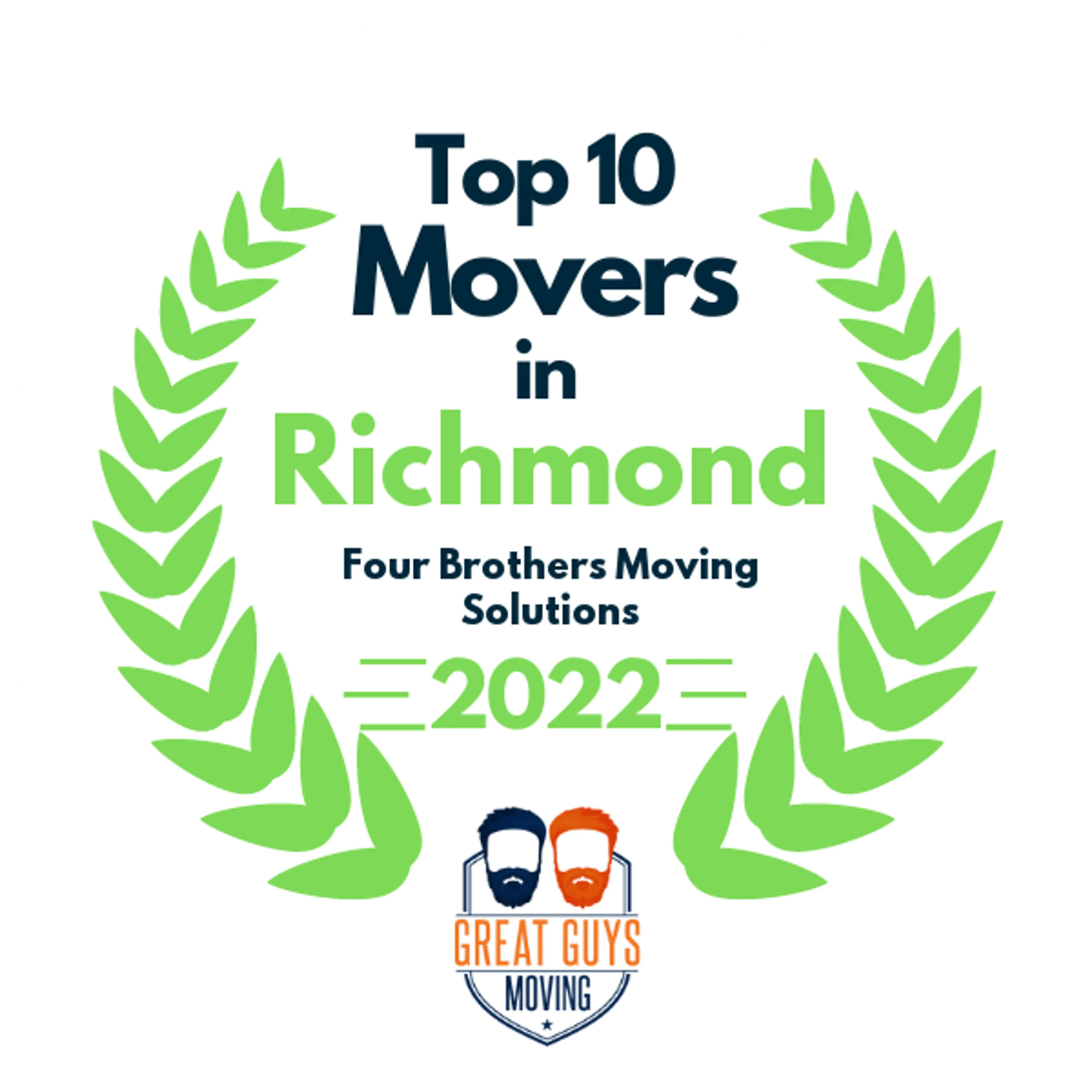 Top 10 Movers in Concord, CA 2022 award