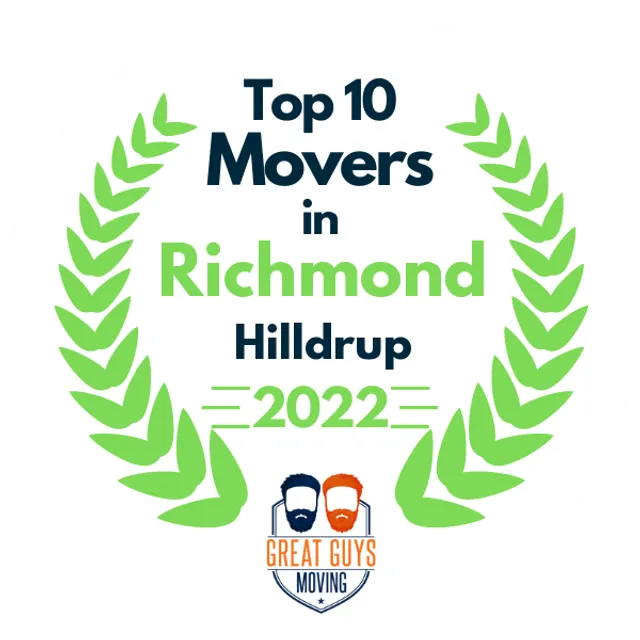 Top 10 Movers in Richmond, VA 2022 award