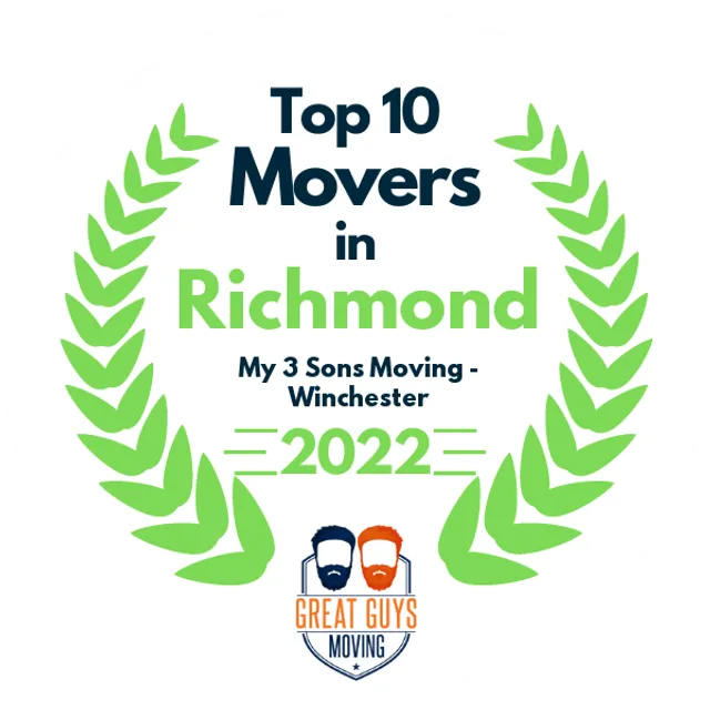 Top 10 Movers in Lexington, KY 2022 award