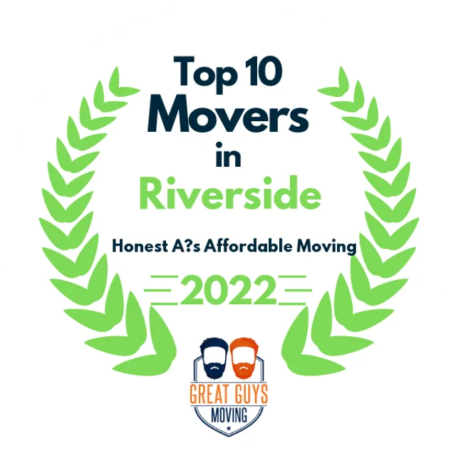 Top 10 Movers in Riverside, CA 2022 award