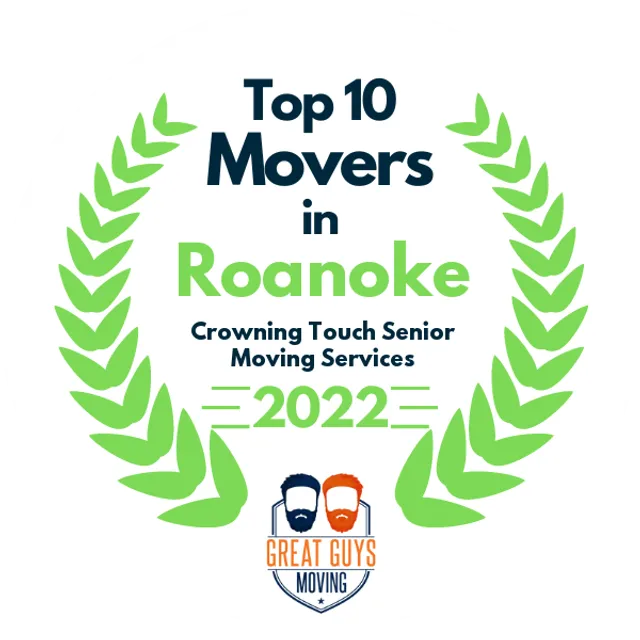 Top 10 Movers in Roanoke, VA 2022 award