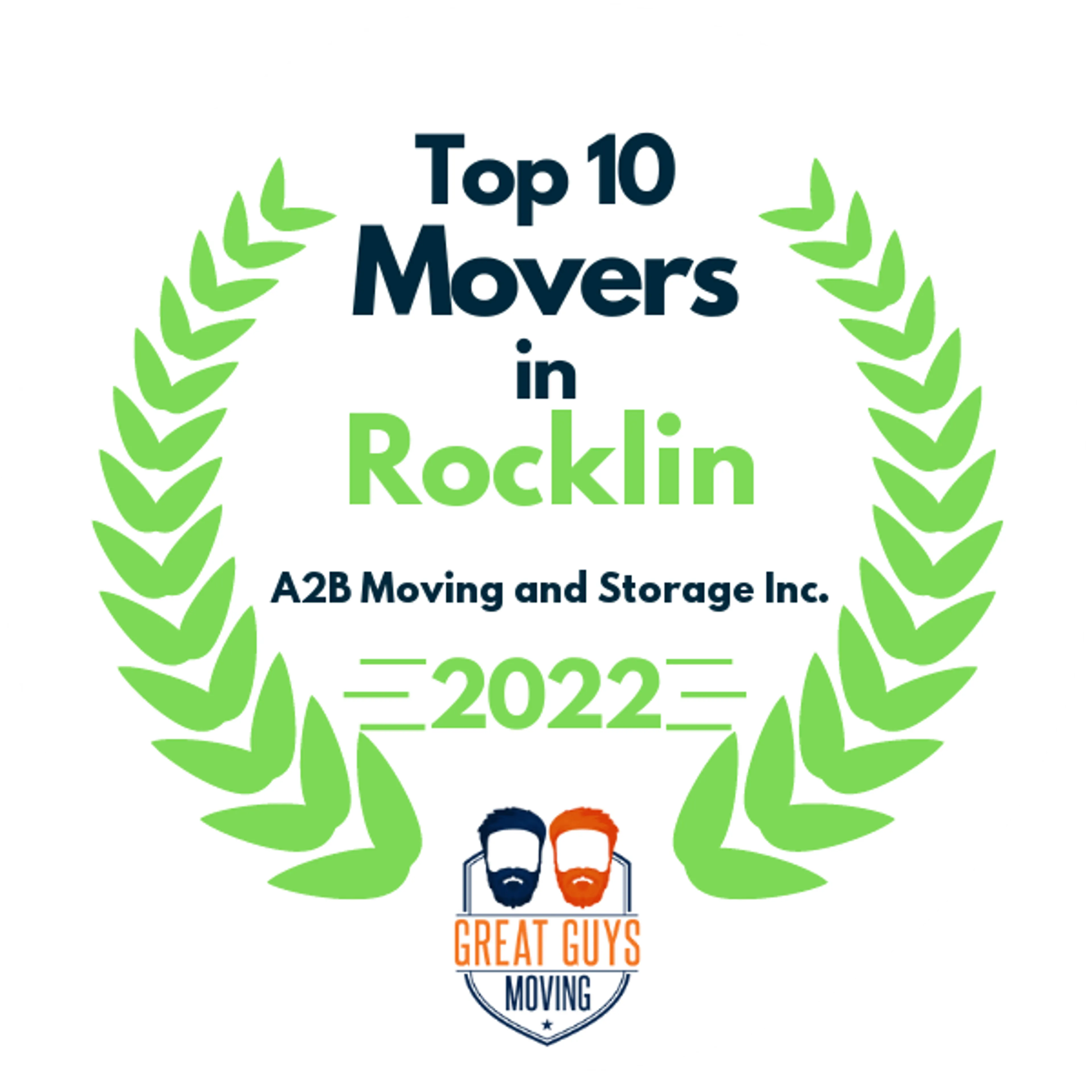 Top 10 Movers in Sacramento, CA 2022 award