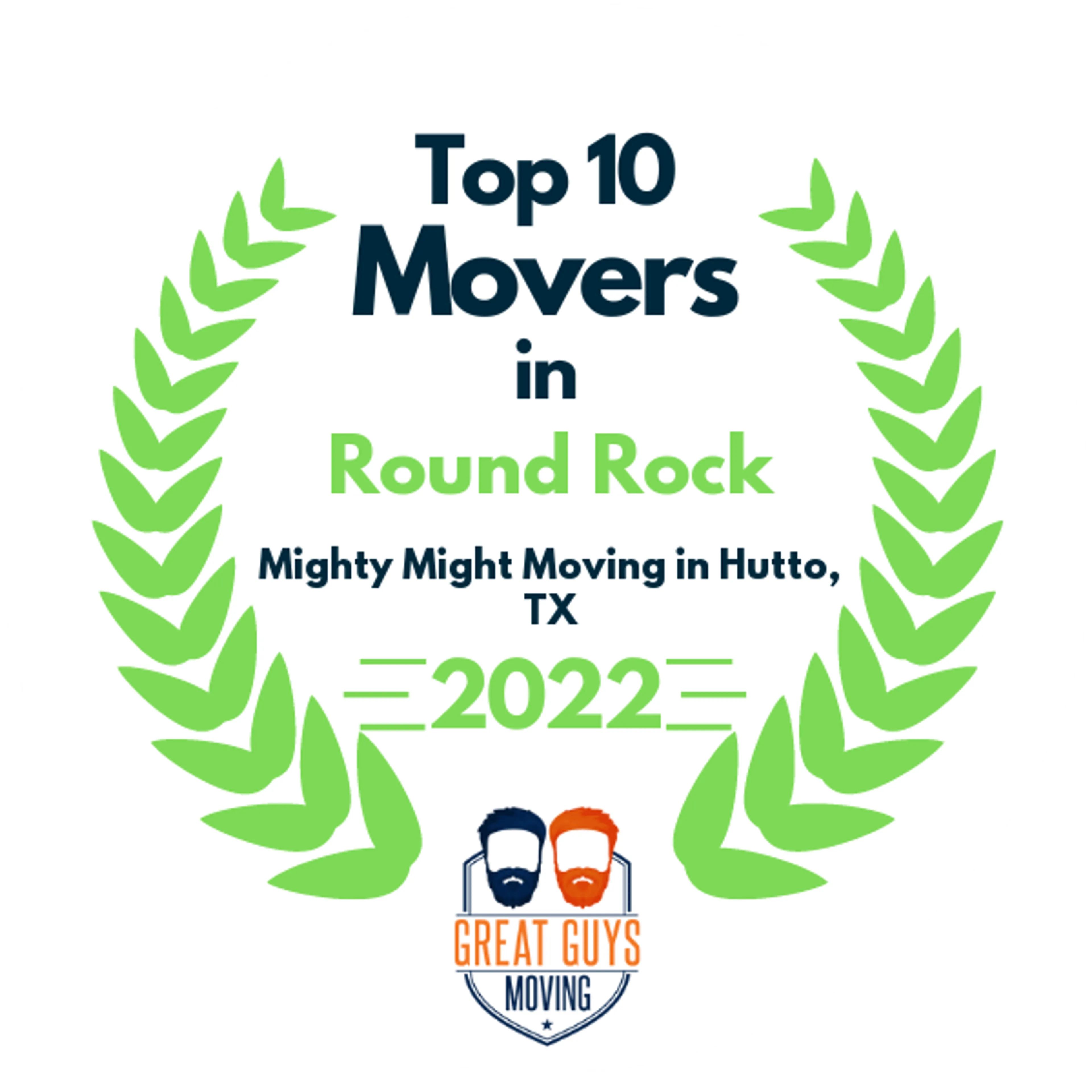 Top 10 Movers in Round Rock, TX 2022 award
