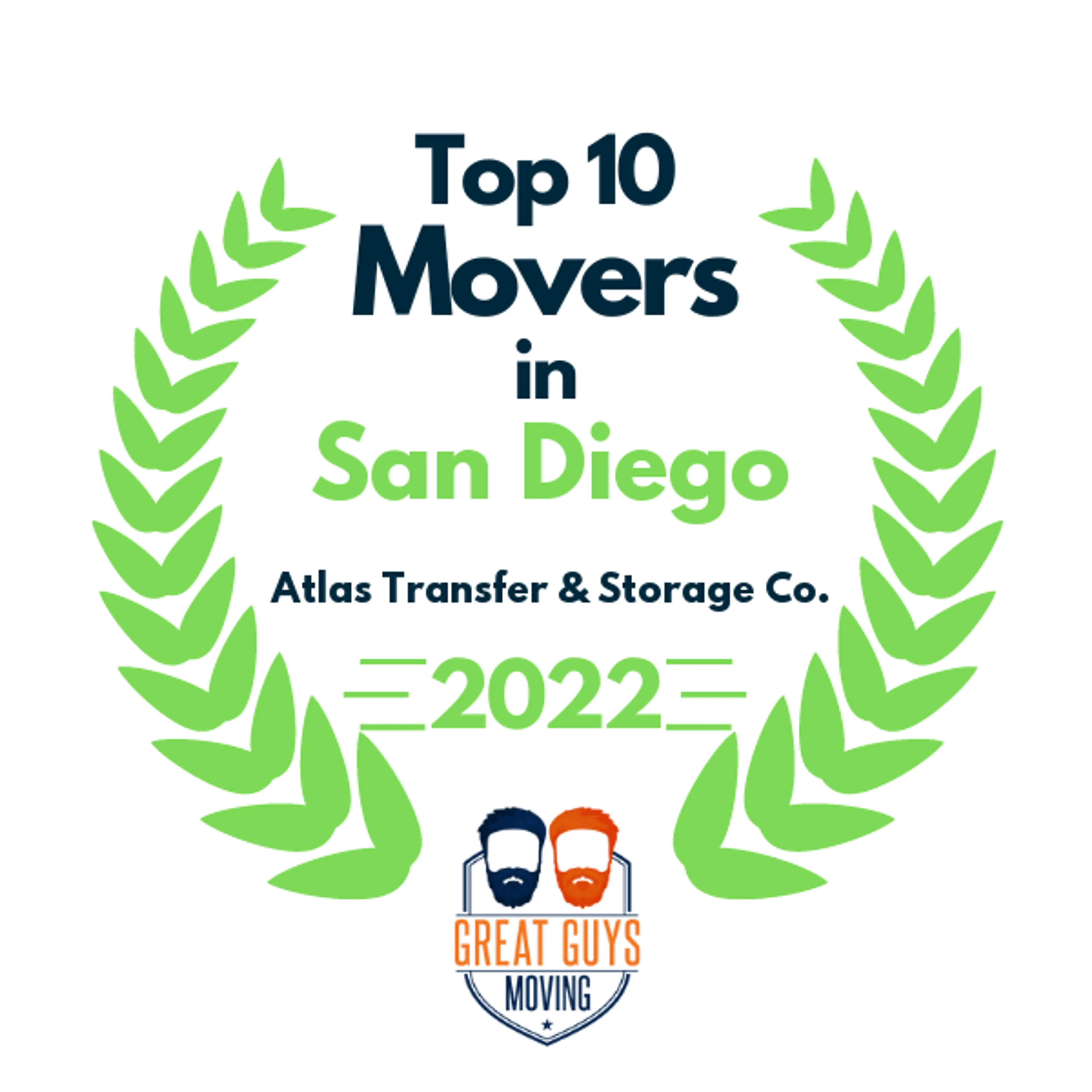 Top 10 Movers in San Diego, CA 2022 award