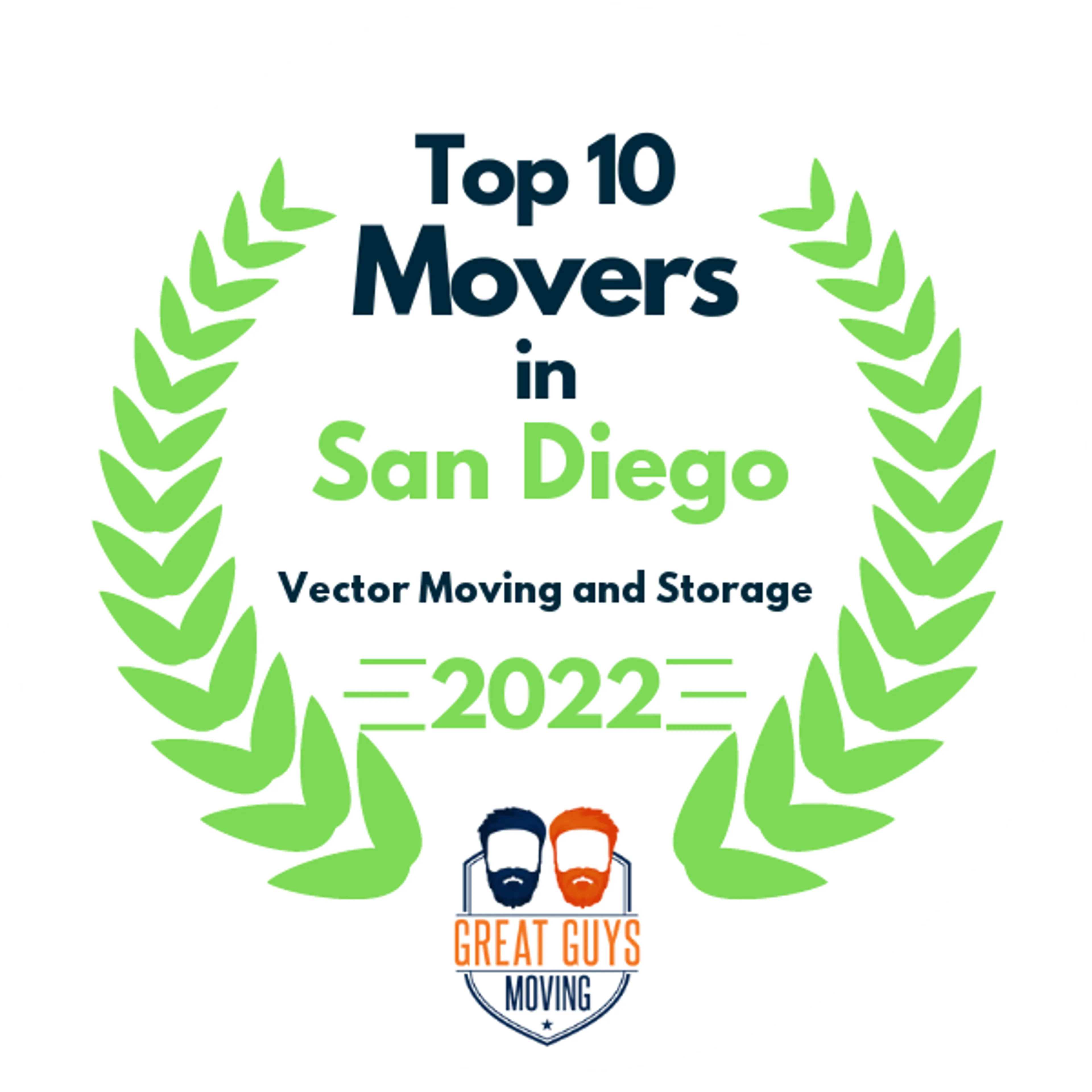 Top 10 Movers in San Diego, CA 2022 award