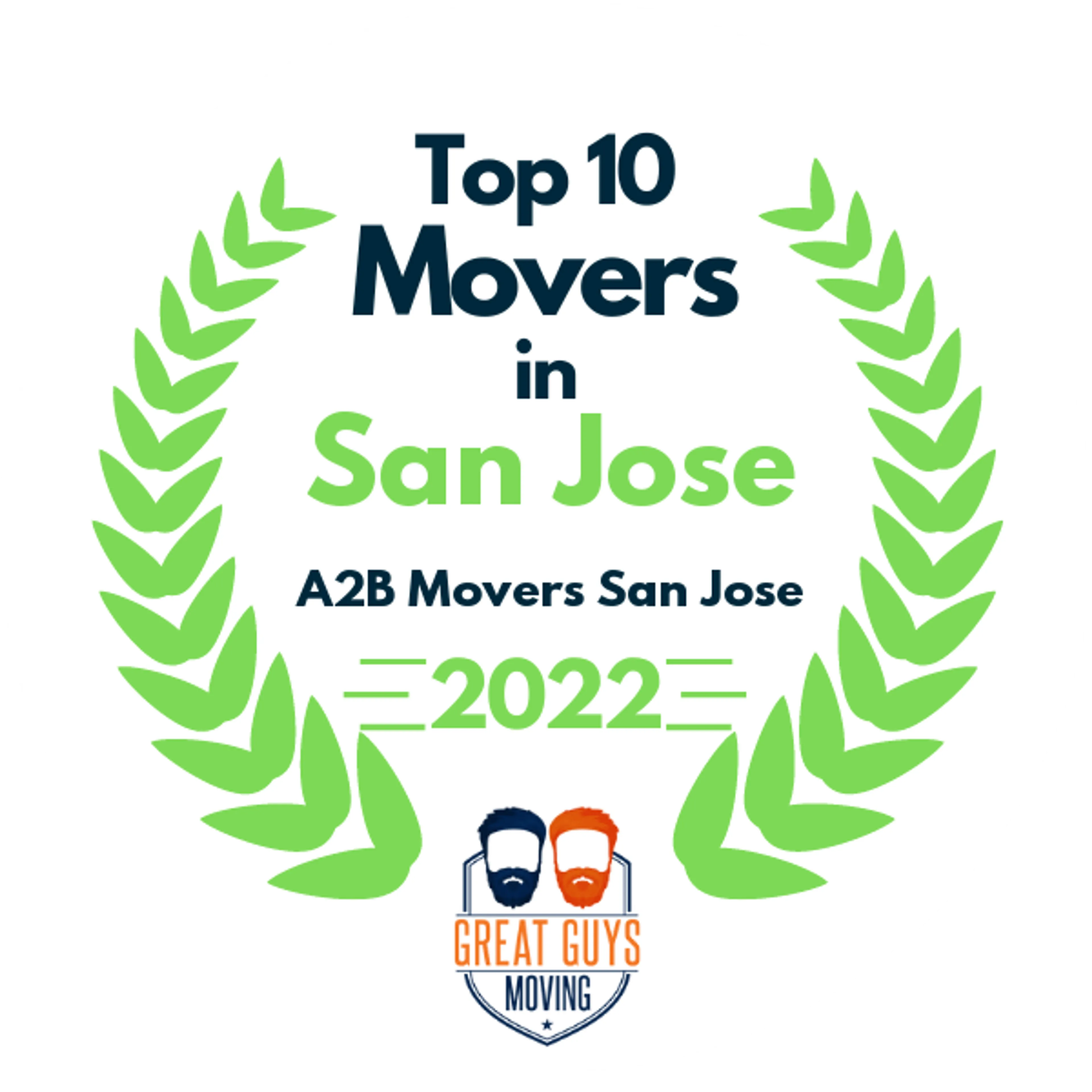 Top 10 Movers in San Jose, CA 2022 award