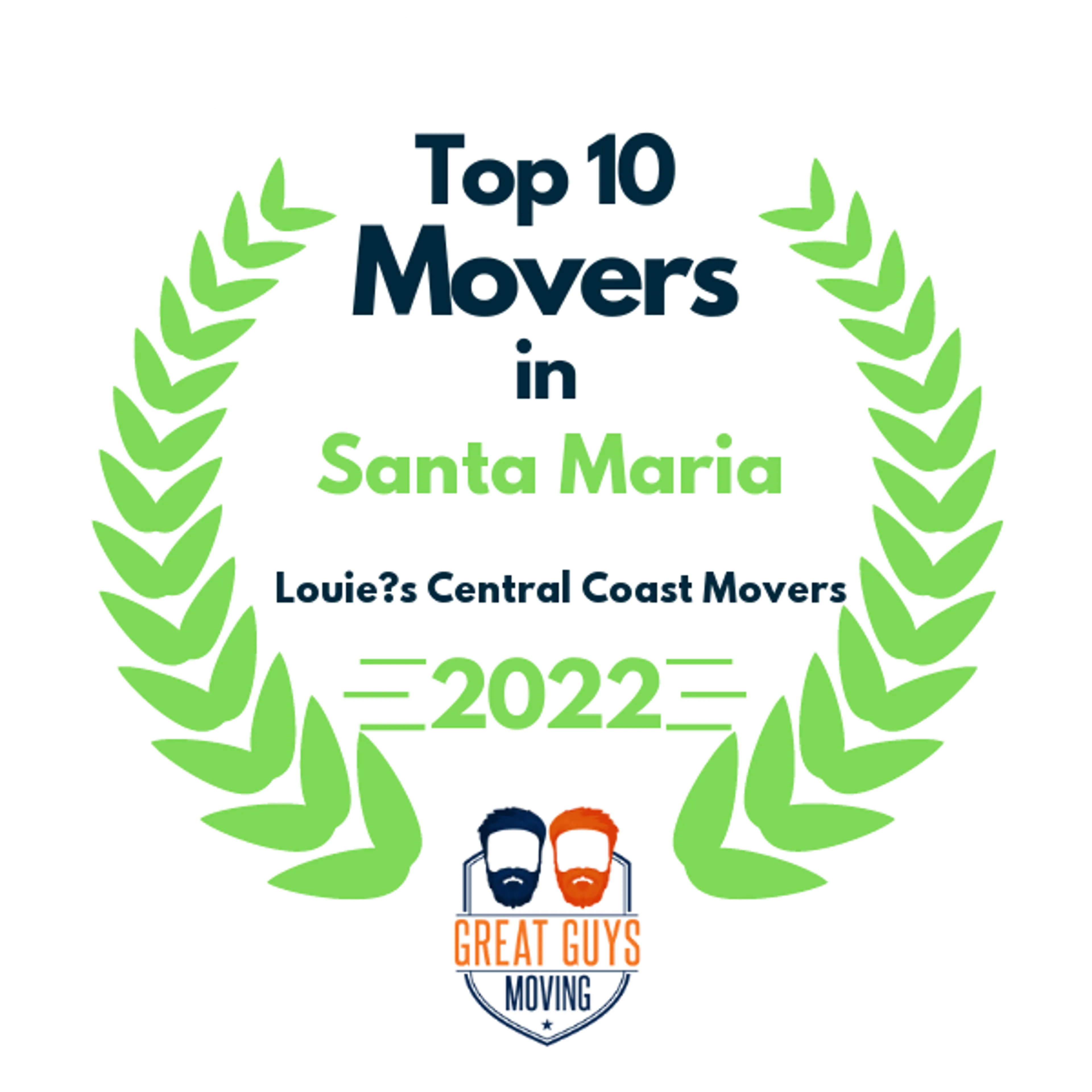 Top 10 Movers in Santa Maria, CA 2022 award