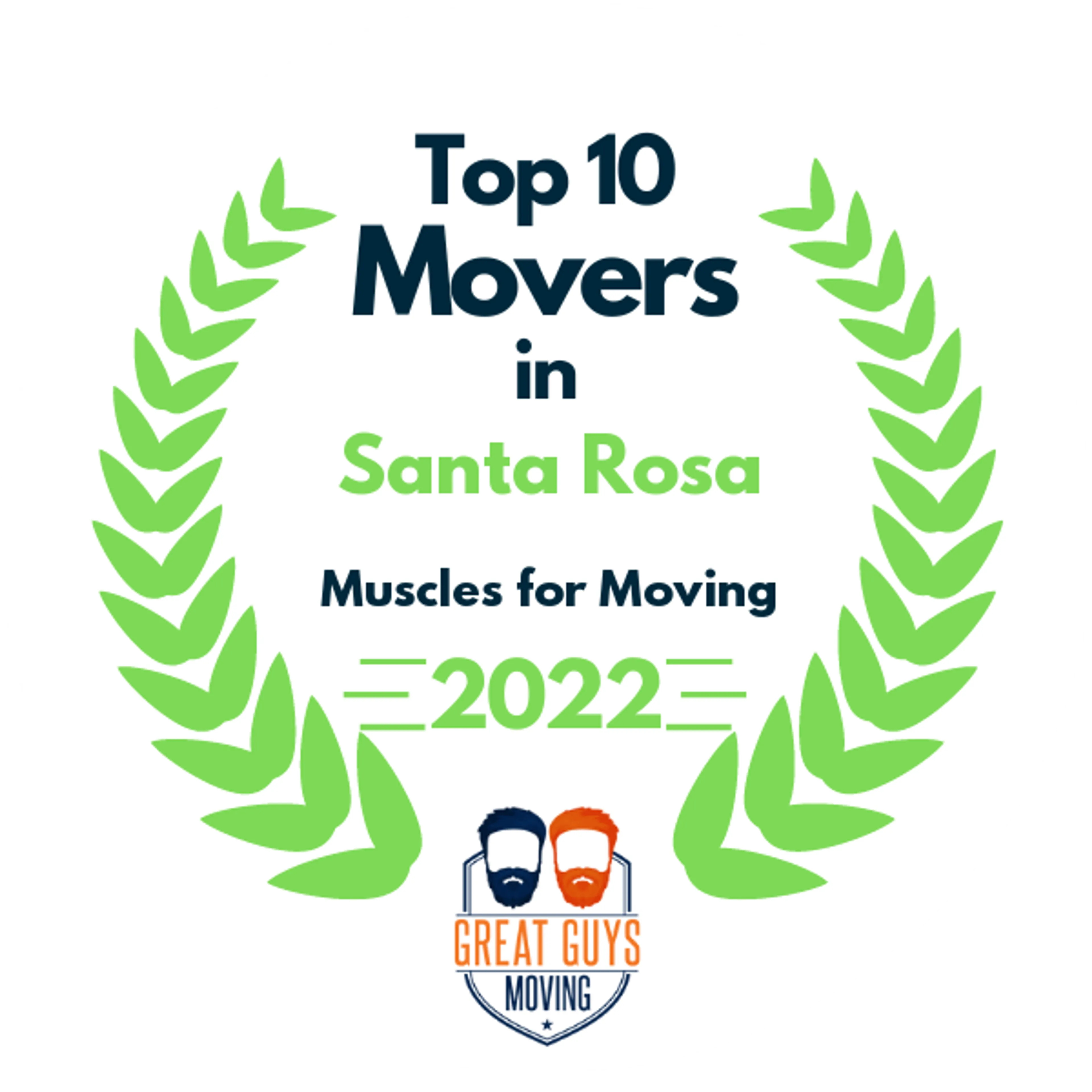 Top 10 Movers in Santa Rosa, CA 2022 award