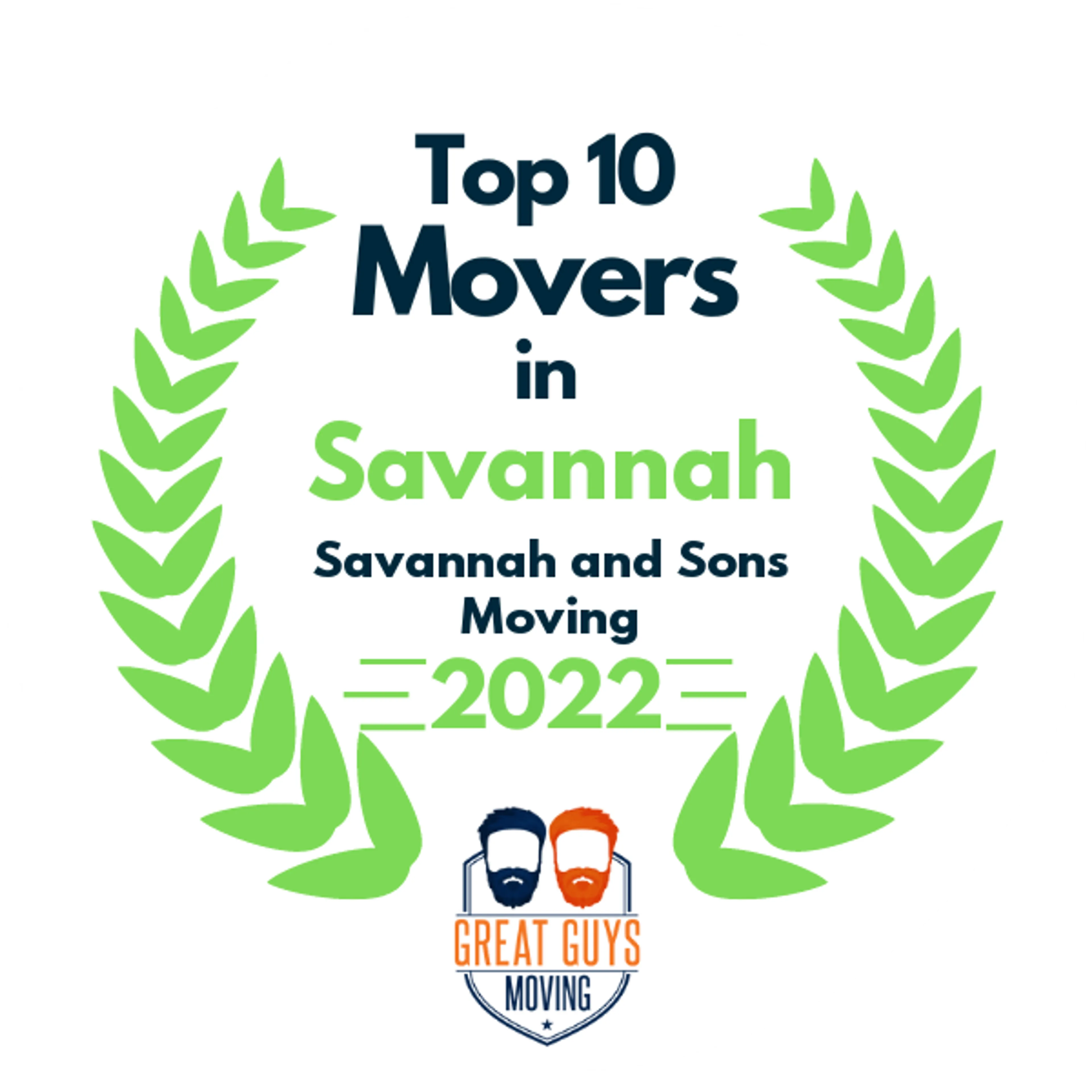 Top 10 Movers in Savannah, GA 2022 award