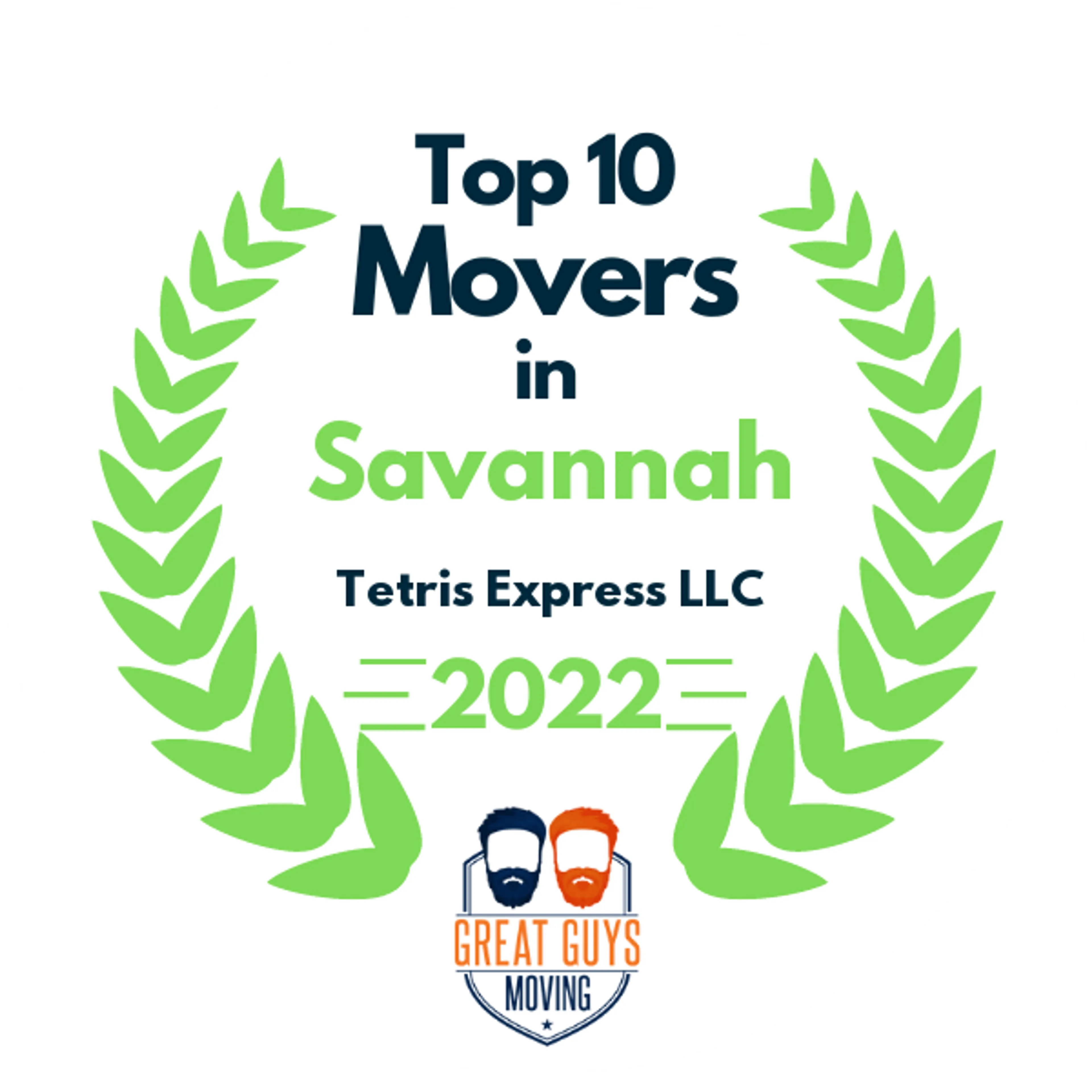 Top 10 Movers in Savannah, GA 2022 award