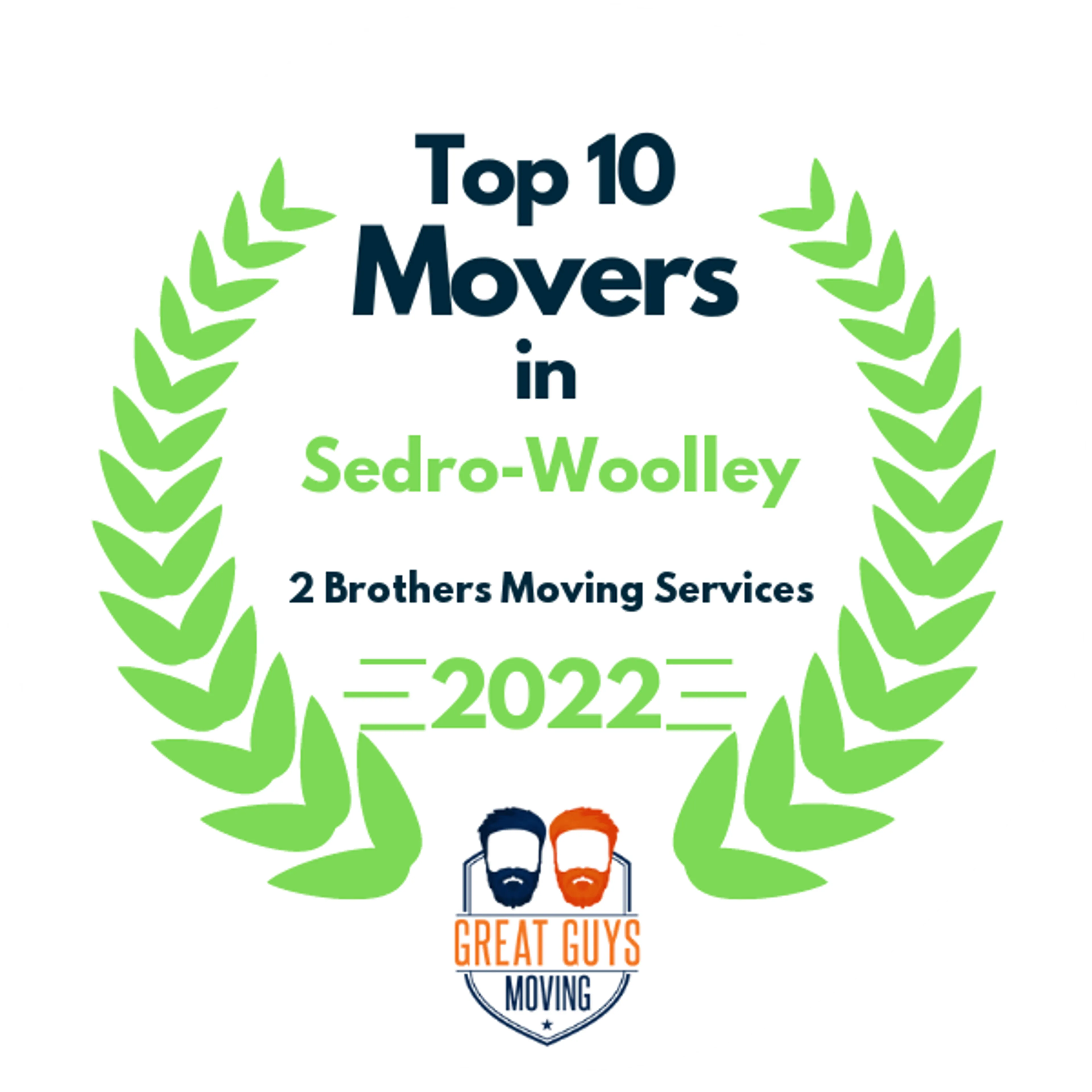 Top 10 Movers in Everett, WA 2022 award