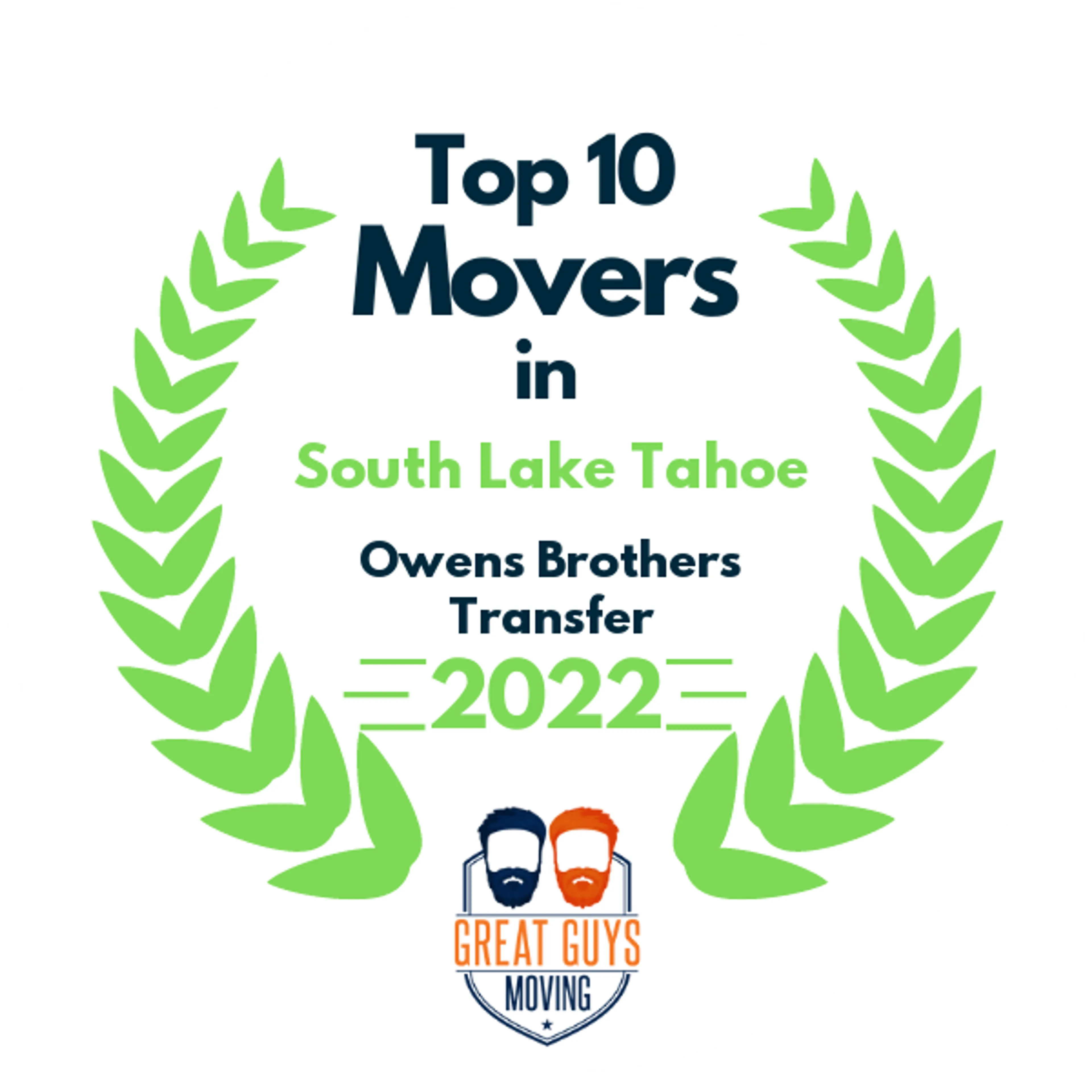 Top 10 Movers in Sparks, NV 2022 award