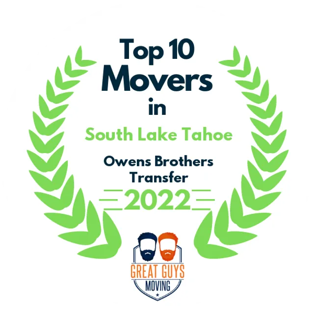 Top 10 Movers in Sparks, NV 2022 award