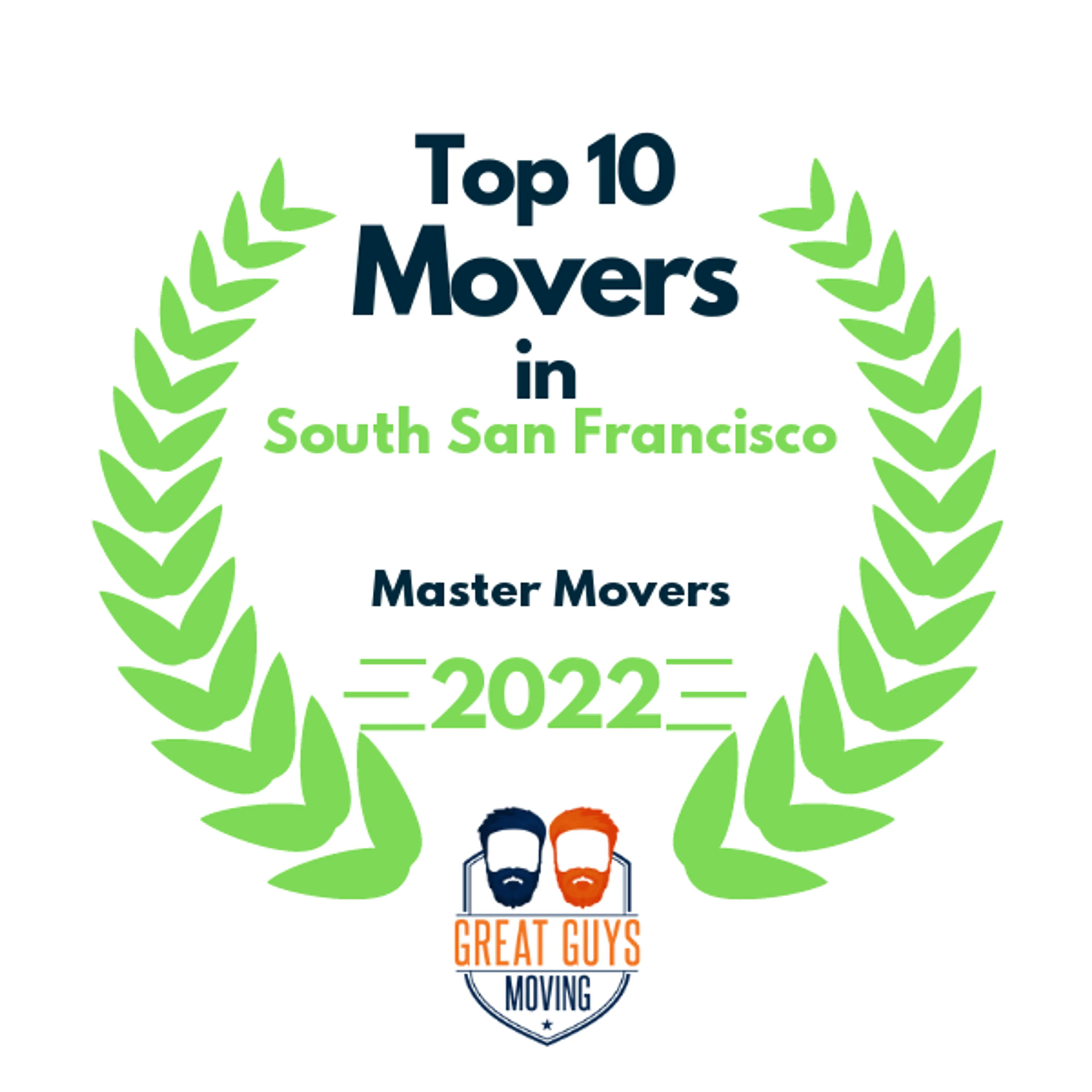 Top 10 Movers in San Francisco, CA 2022 award