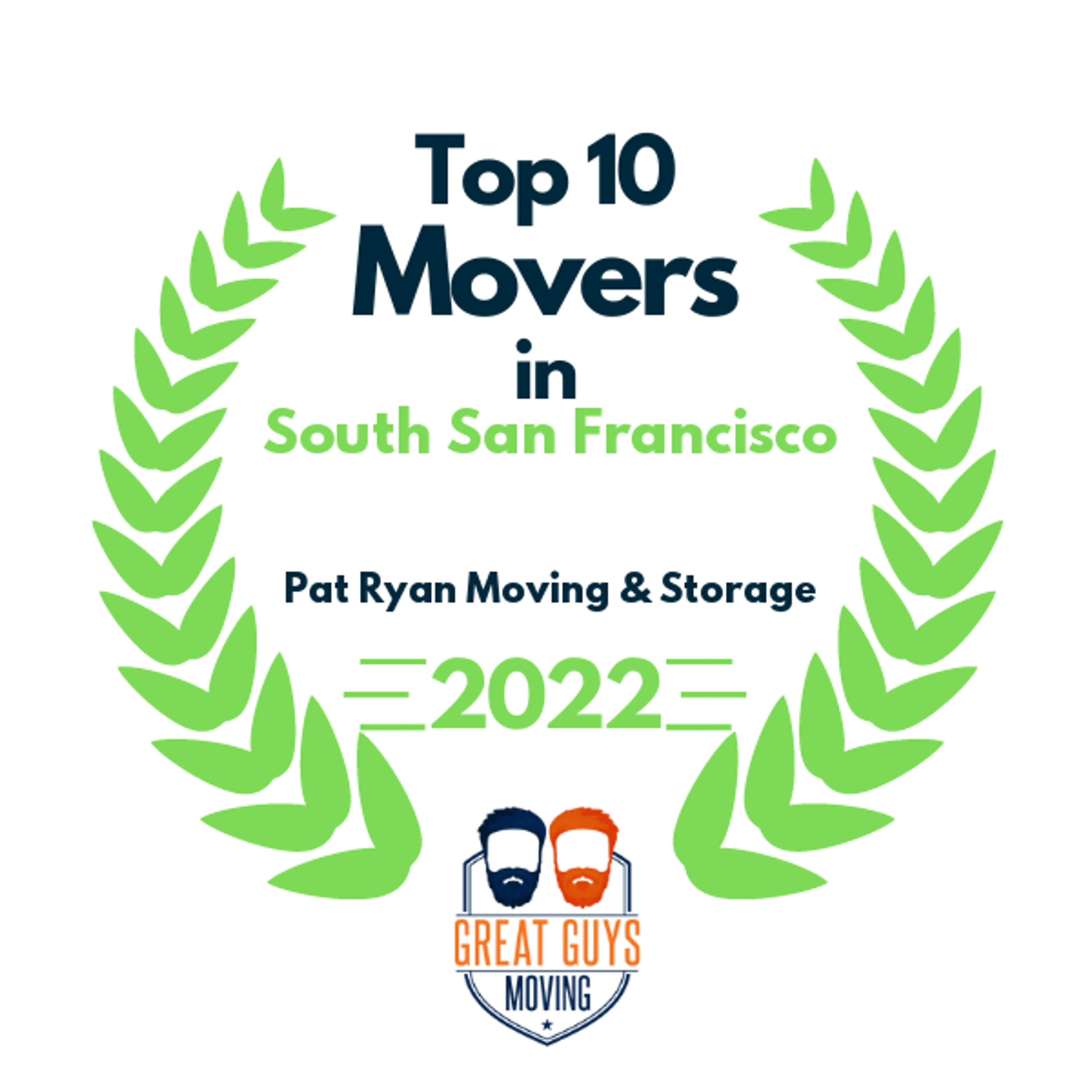 Top 10 Movers in San Francisco, CA 2022 award