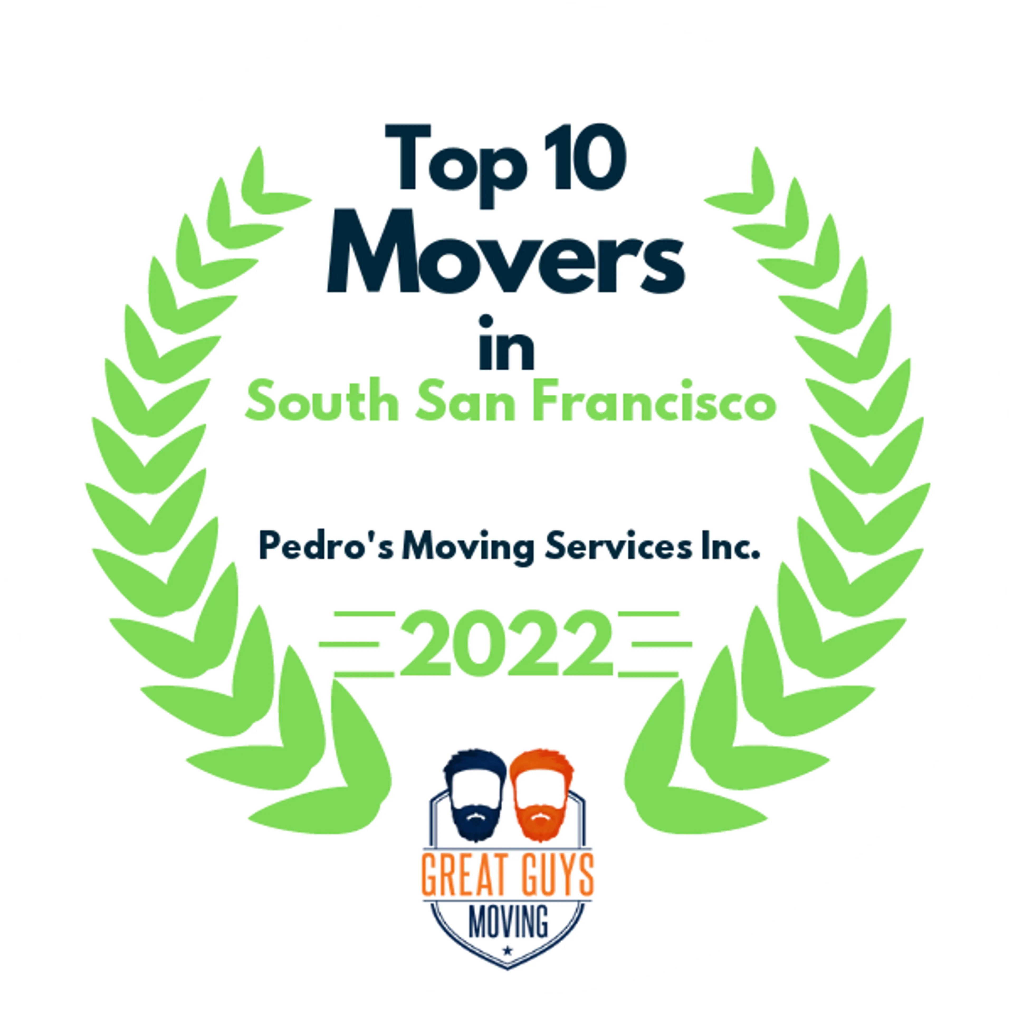 Top 10 Movers in San Francisco, CA 2022 award