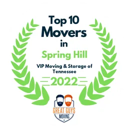 top 10 ranked movers in spring hill 2022 vip moving storage of tennessee image