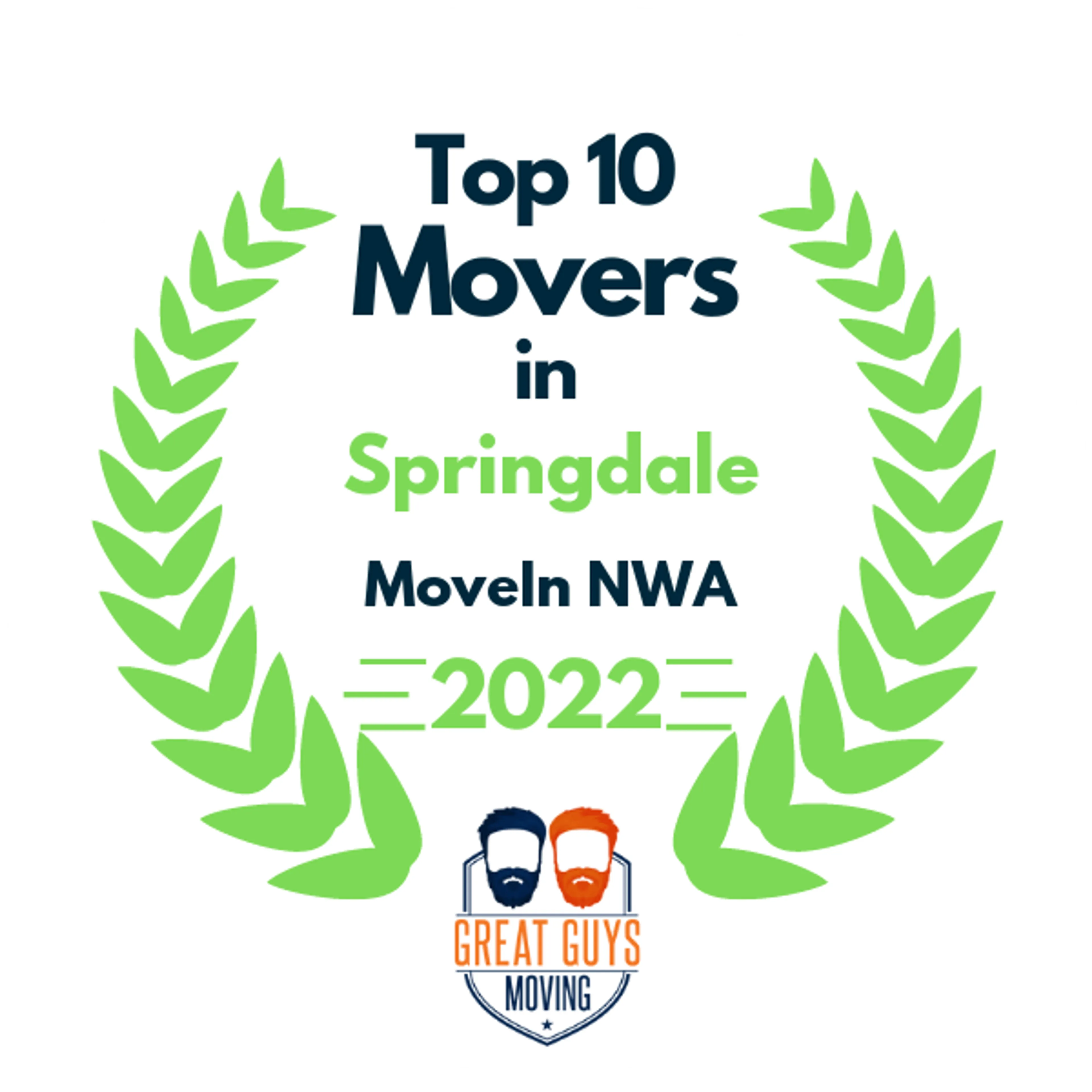 Top 10 Movers in Springdale, AR 2022 award