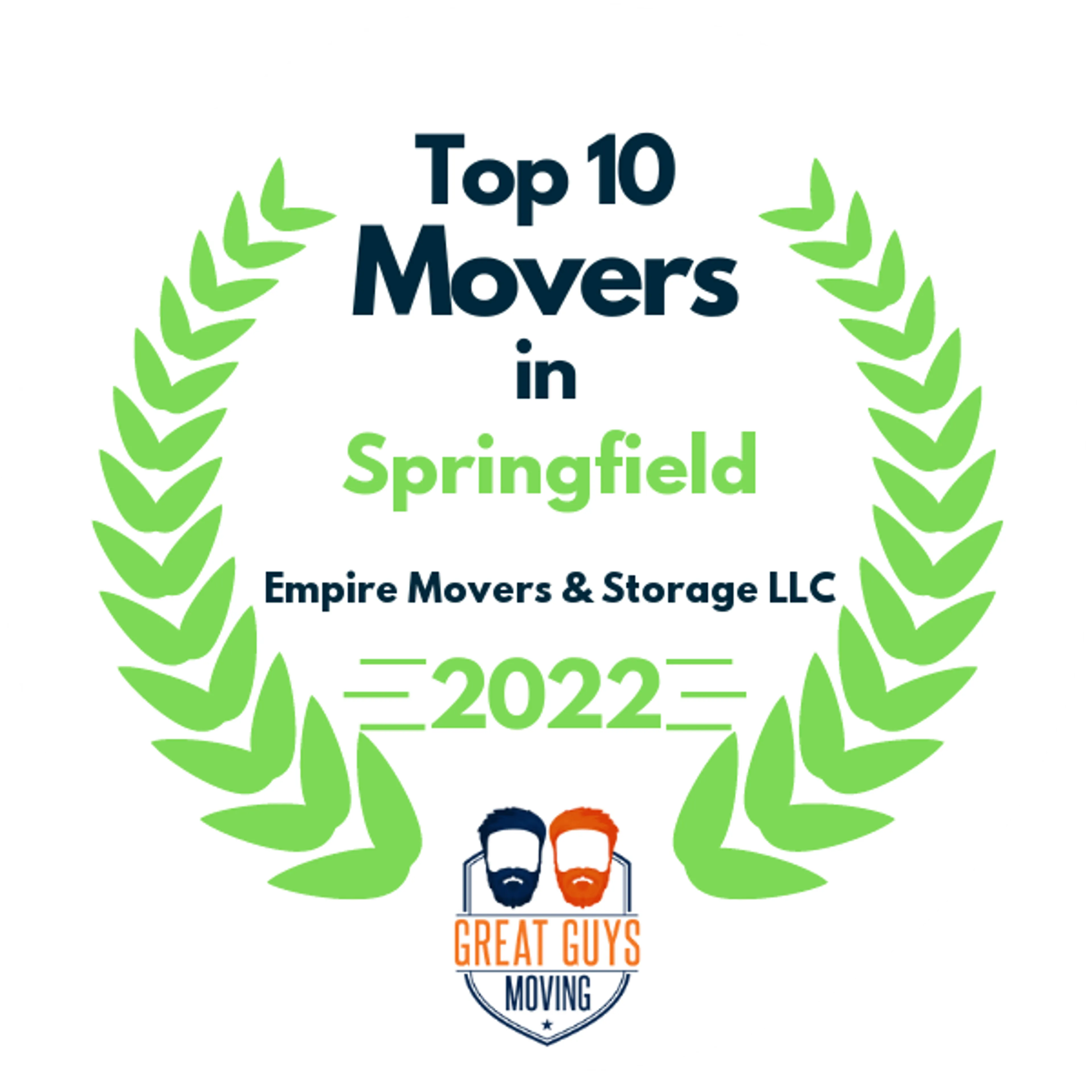 Top 10 Movers in Springfield, MA 2022 award