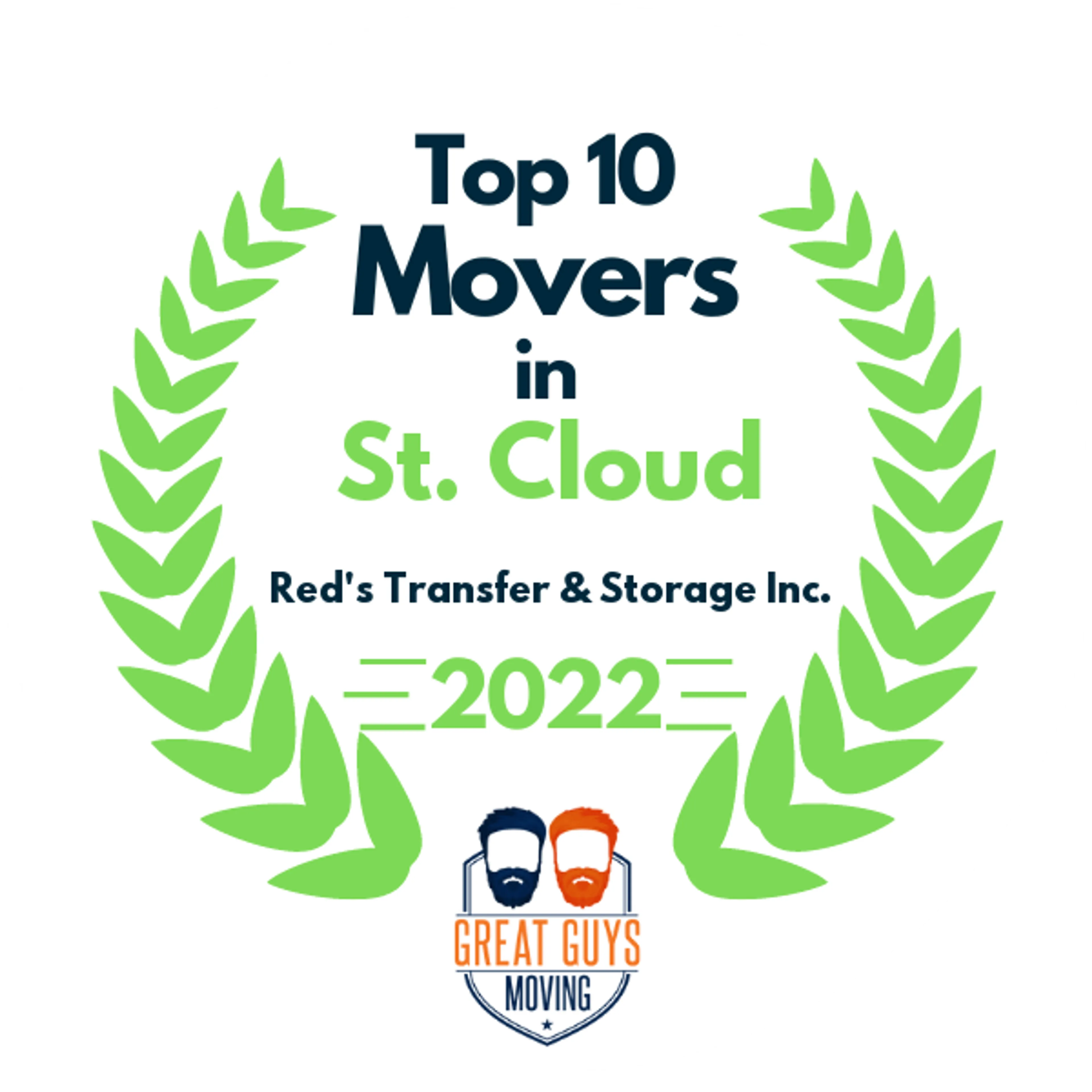 Top 10 Movers in St. Paul, MN 2022 award
