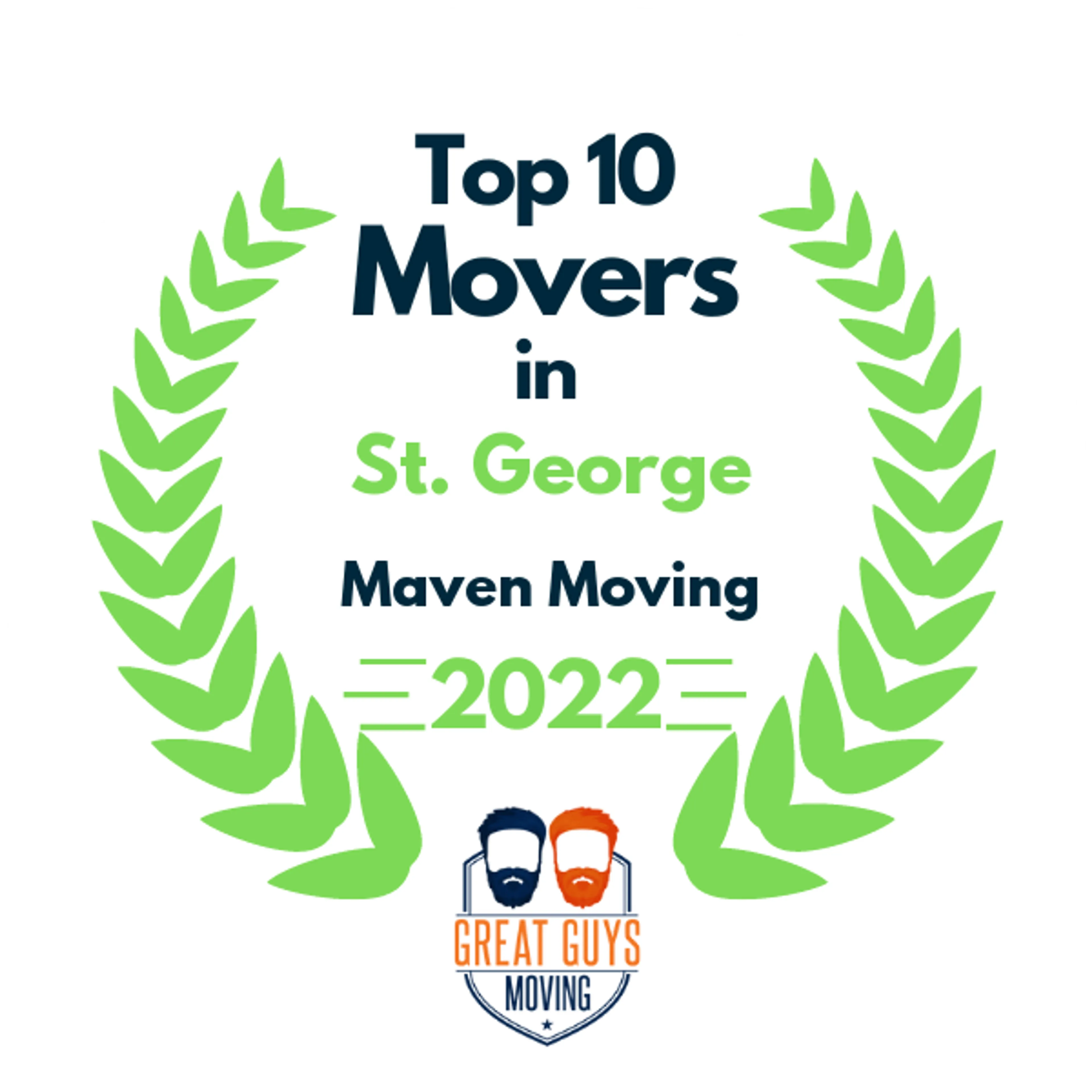 Top 10 Movers in St. George, UT 2022 award