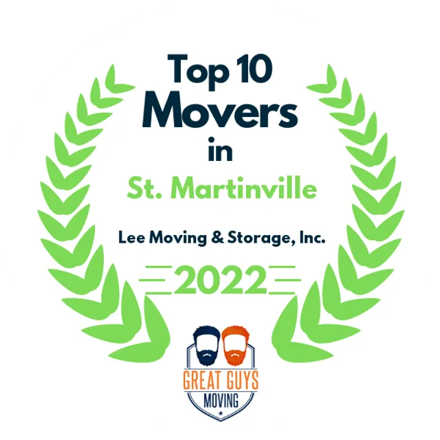 Top 10 Movers in New Orleans, LA 2022 award