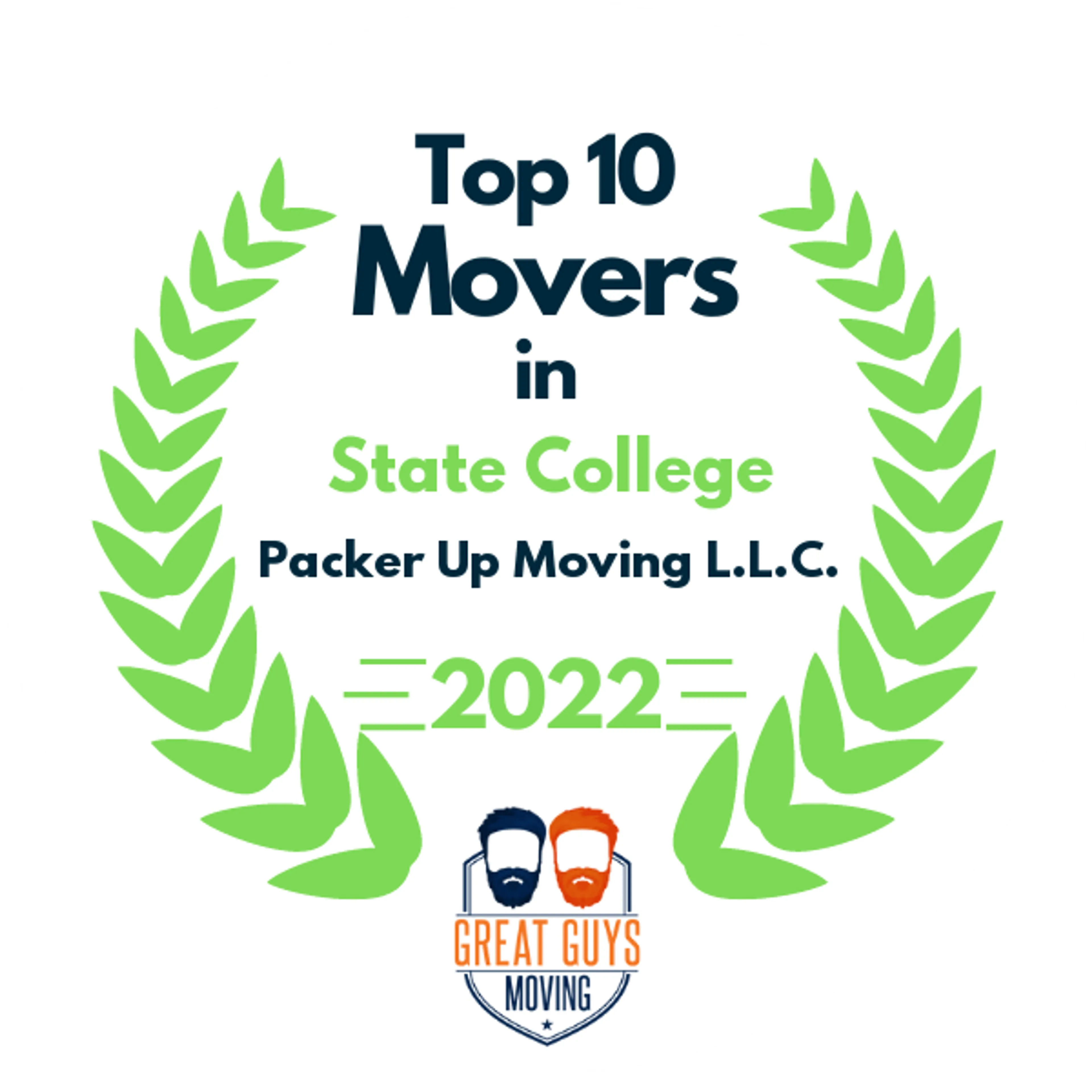 Top 10 Movers in State College, PA 2022 award