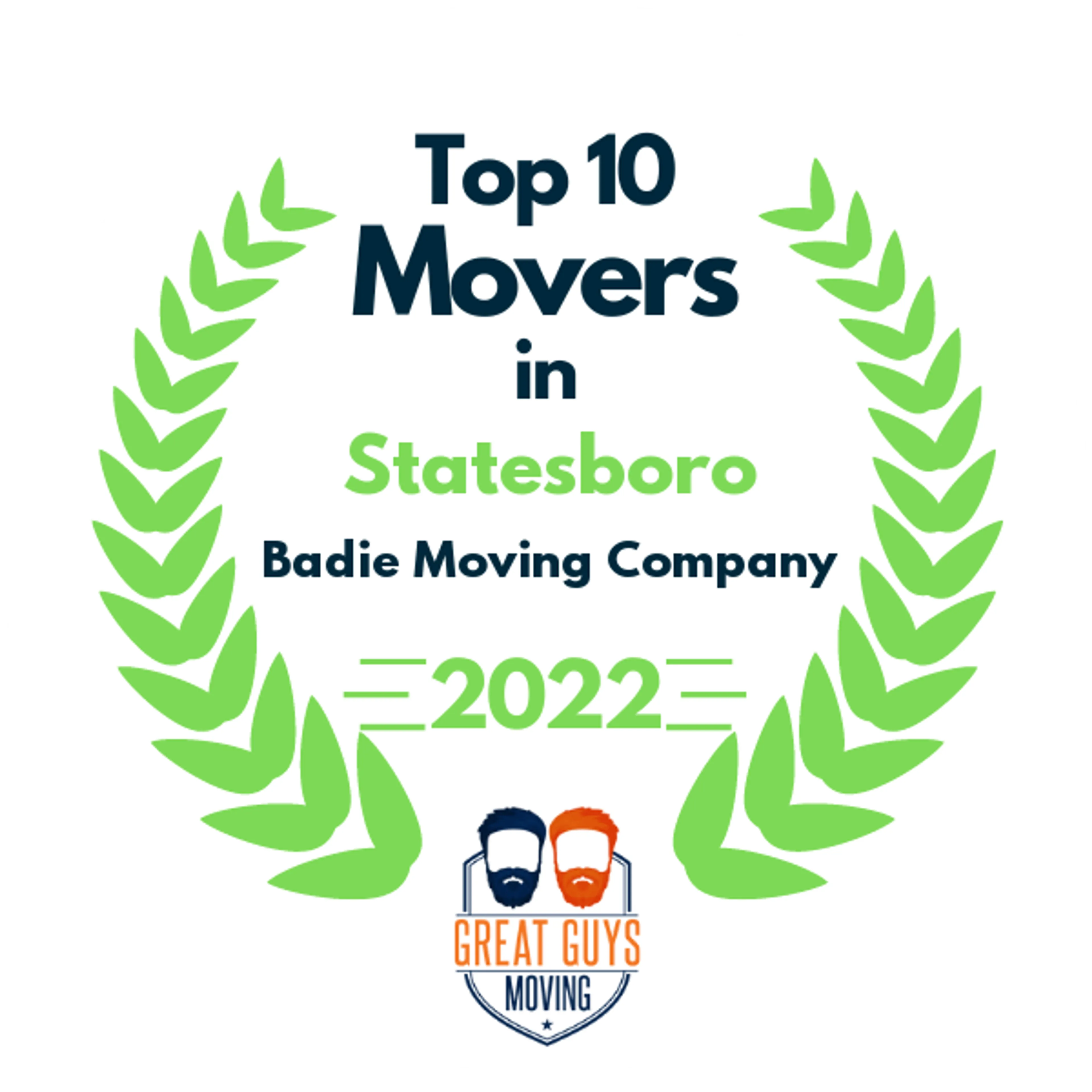 Top 10 Movers in Macon, GA 2022 award