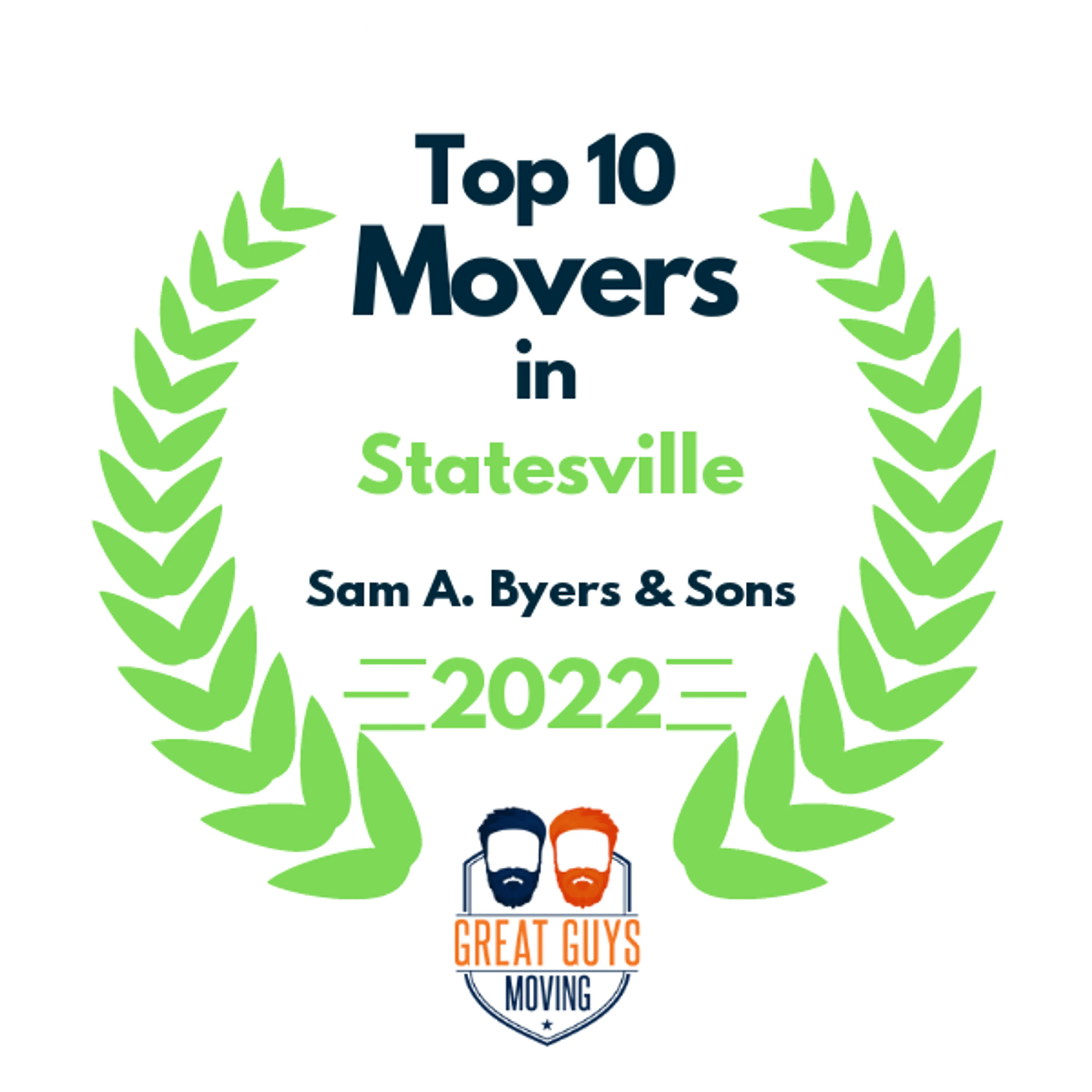 Top 10 Movers in Concord, NC 2022 award