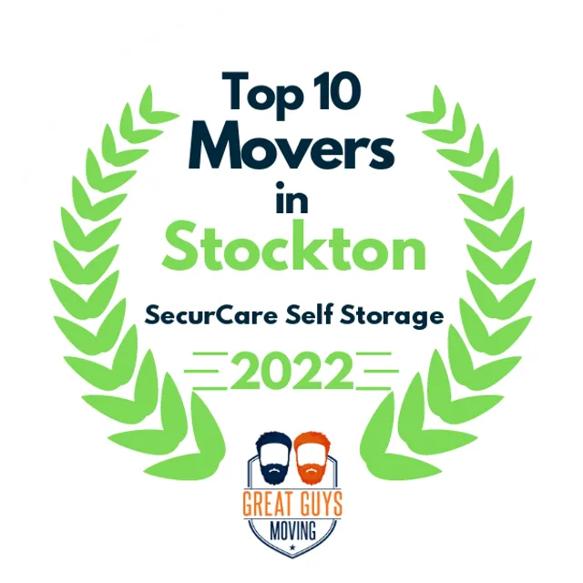 Top 10 Movers in Stockton, CA 2022 award