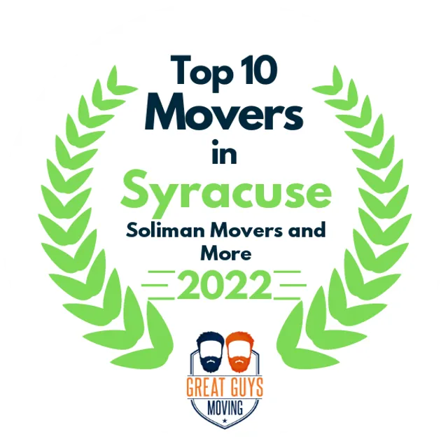 Top 10 Movers in Syracuse, NY 2022 award