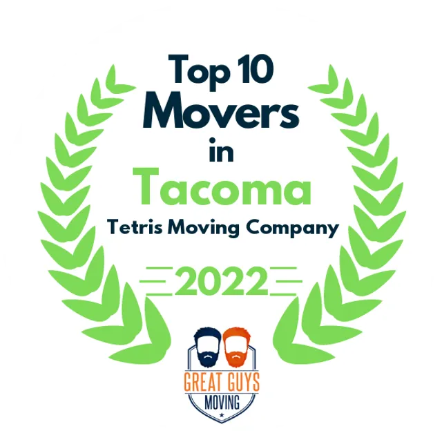 Top 10 Movers in Tacoma, WA 2022 award